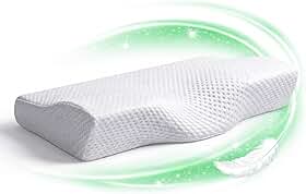 Travesseiro Cervical Ortopédico Viscoelástico – Suporte Ergonômico para Coluna e Pescoço – Espuma NASA – Alívio de Dores