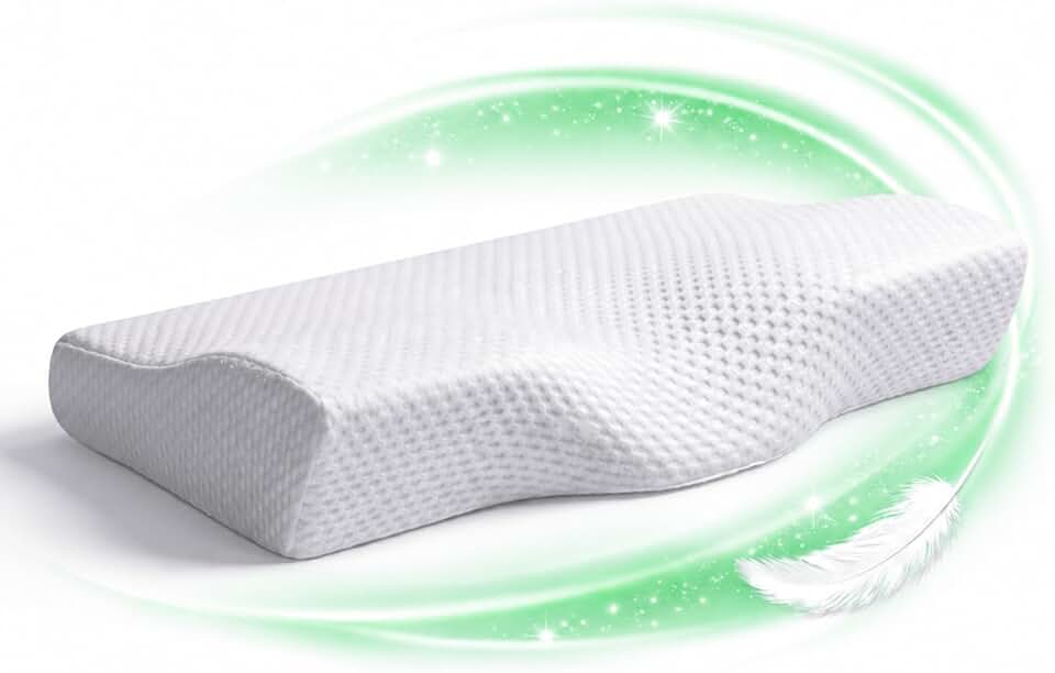 Travesseiro Cervical Ortopédico Viscoelástico – Suporte Ergonômico para Coluna e Pescoço – Espuma NASA – Alívio de Dores