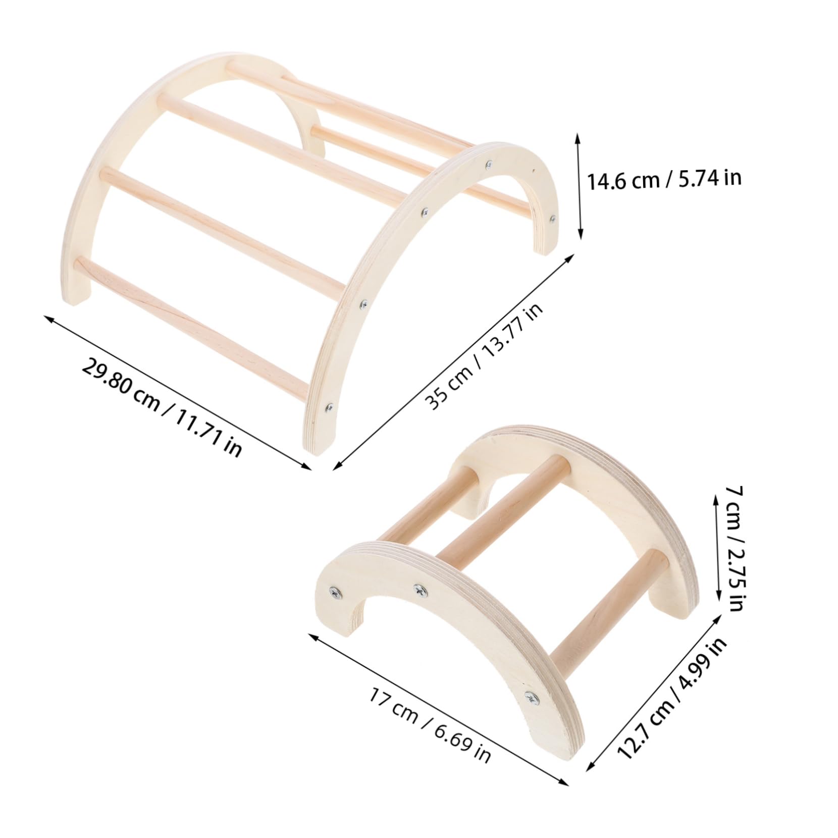 Posatoio in Legno per Galline, Archetto da Addestramento 4 Pezzi Beige