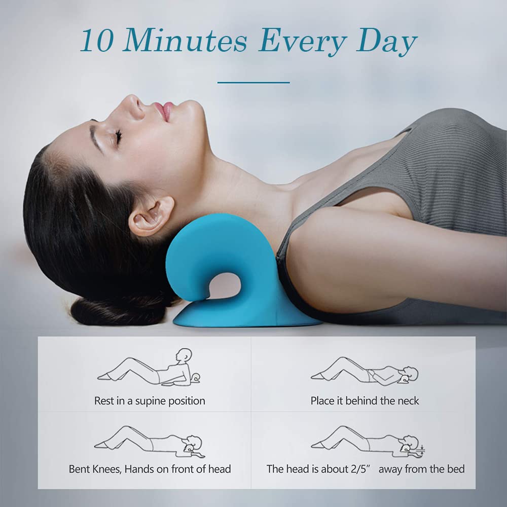 HANNEA® Neck Massage Cervical Pillow Traction Device, Shoulder Relaxer, Fast Pain Relief, Melts Away Muscle Knots, Trigger Point, Tension, Stretcher, Neck Pillow for Neck Pain Sleeping HANNEA® Neck Massage Cervical Pillow Traction Device, Shoulder Relaxer, Fast Pain Relief, Melts Away Muscle Knots, Trigger Point, Tension, Stretcher, Neck Pillow for Neck Pain Sleeping