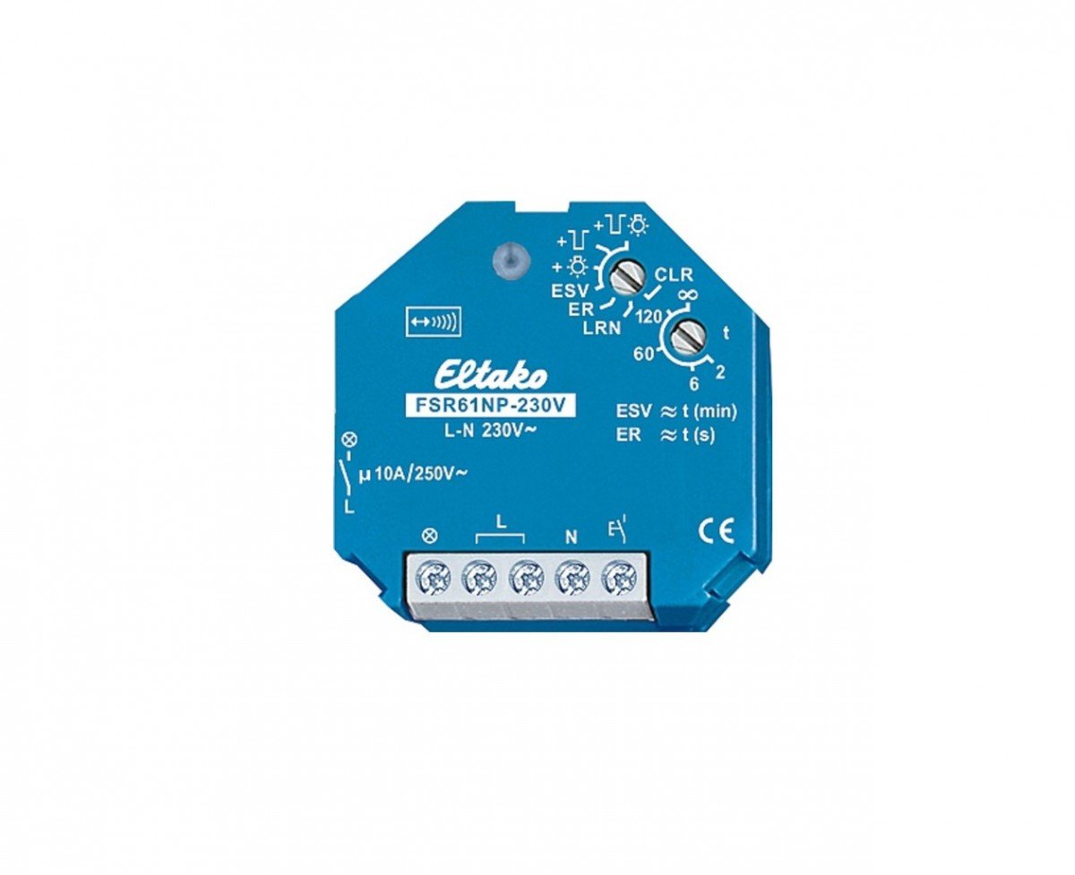 Eltako 4947808 Aktor Funk Stromstossrelais 1S FSR 61NP-230 V, Blau