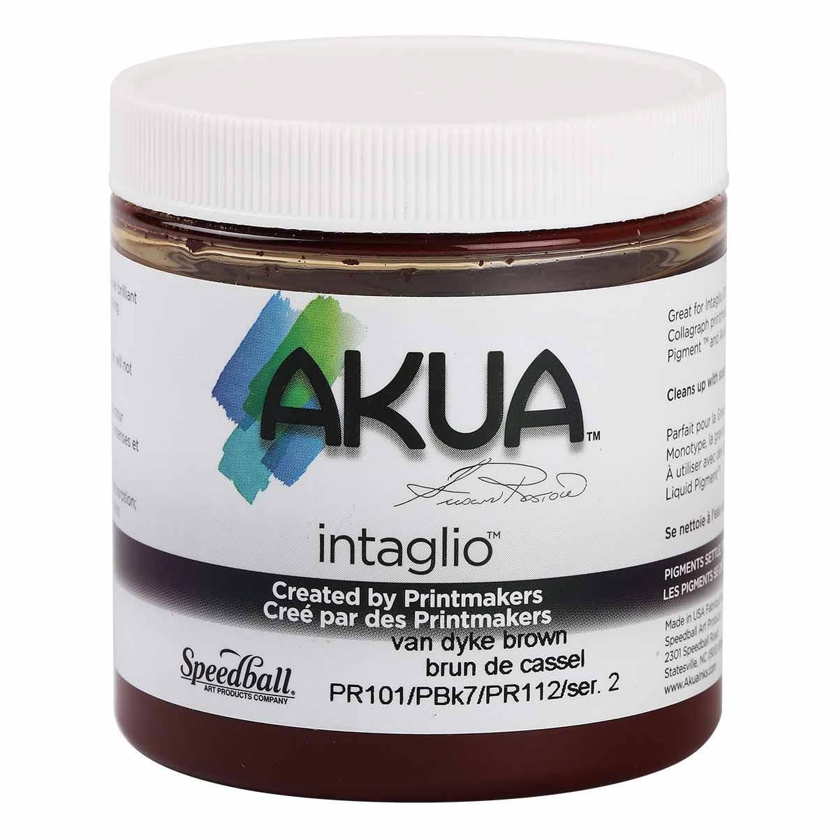 Akua Intaglio Ink 8 Oz Vandyke Brown