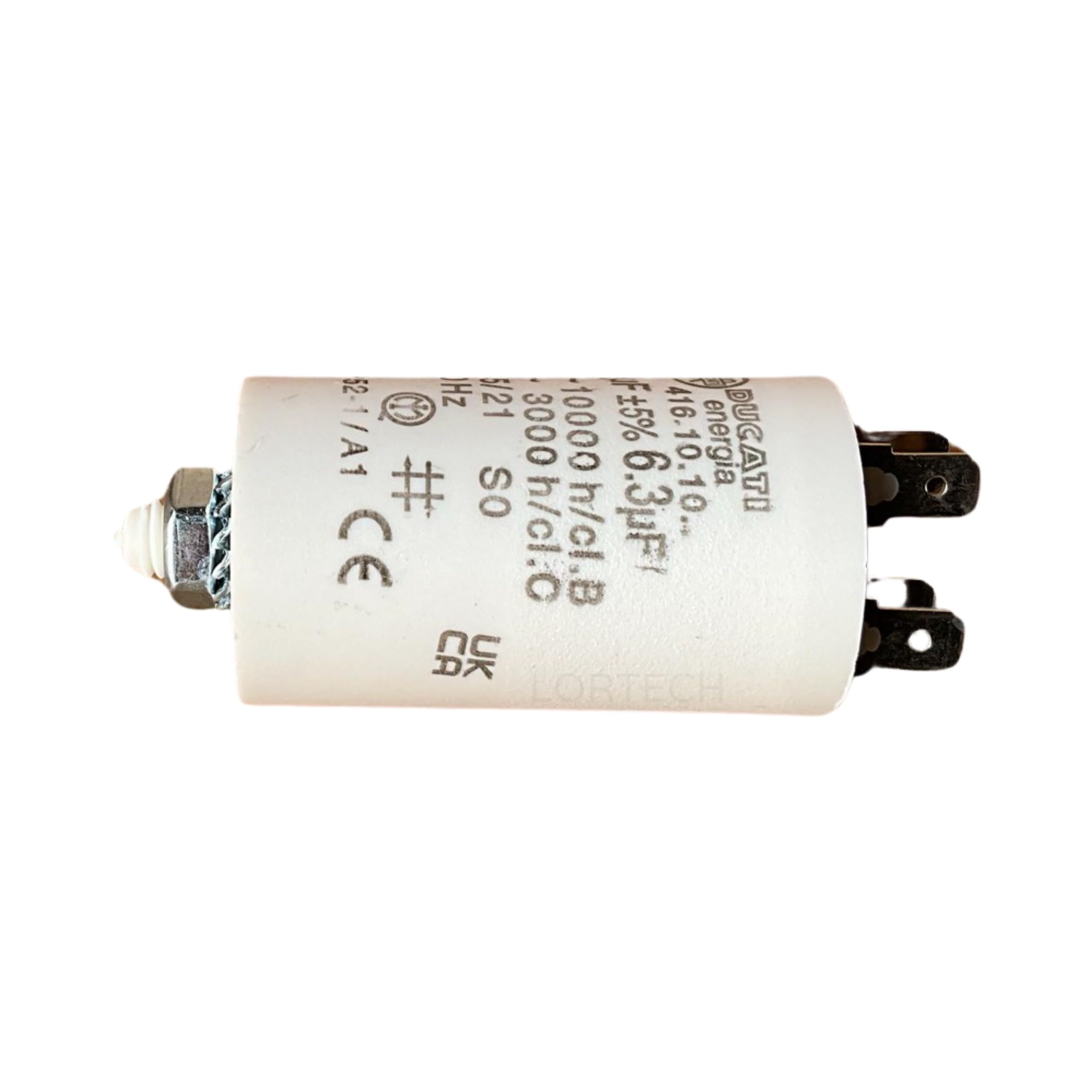 Condensatore del motore 6,3 uF ± 5% / 450 V + GRD Ø32 X 55 mm