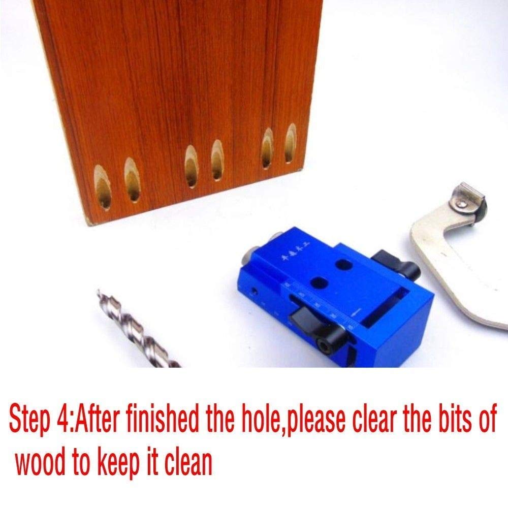 K Di Maschere Per Tasselli 3 In 1 Per La Lavorazione Del Legno Per Mobili Per Mobili Guida Per Trapano Localizzatore Di Fori Tascabili Jig Strumenti Per Perforatori Rimovibili - Foto 3