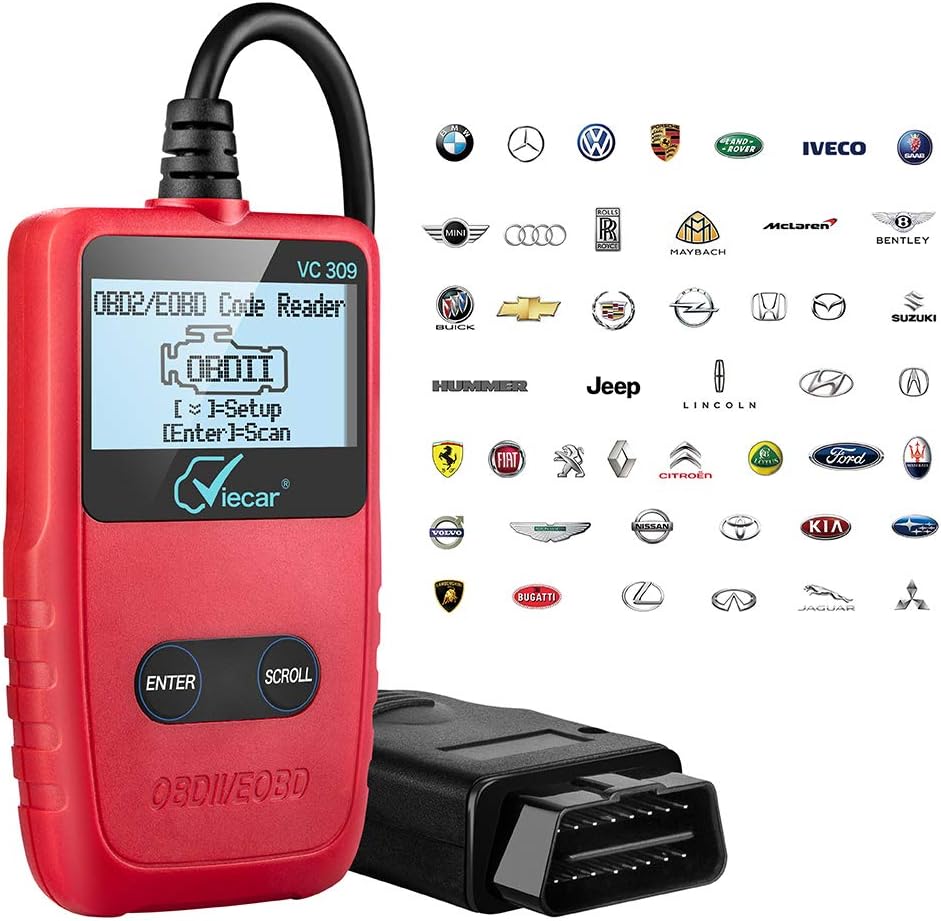 AUTDER OBD2 Scanner OBDII Code Scanner Tool for Auto Car Engine Fault Code Reader OBD-II/EOBD Diagnostic Code Scanner