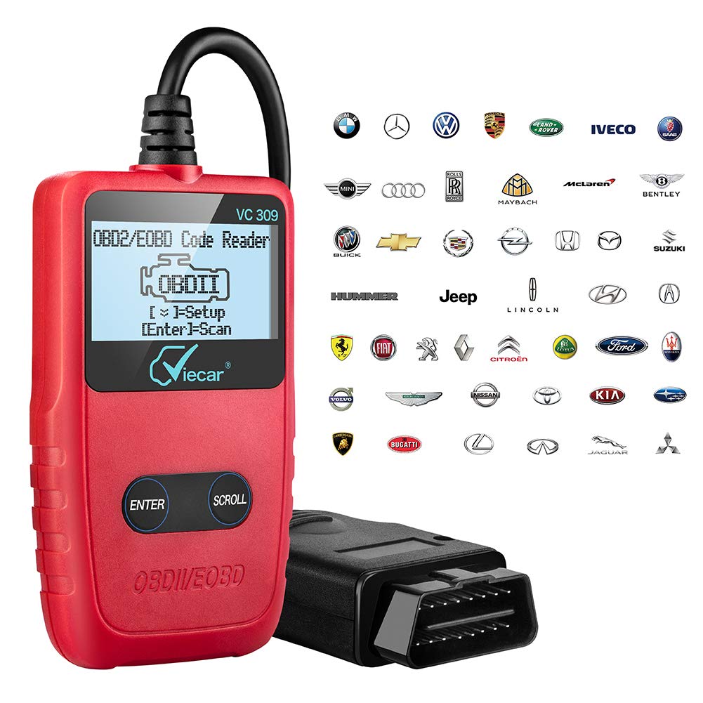AUTDER OBD2 Scanner OBDII Code Scanner Tool for Auto Car Engine Fault Code Reader OBD-II/EOBD Diagnostic Code Scanner
