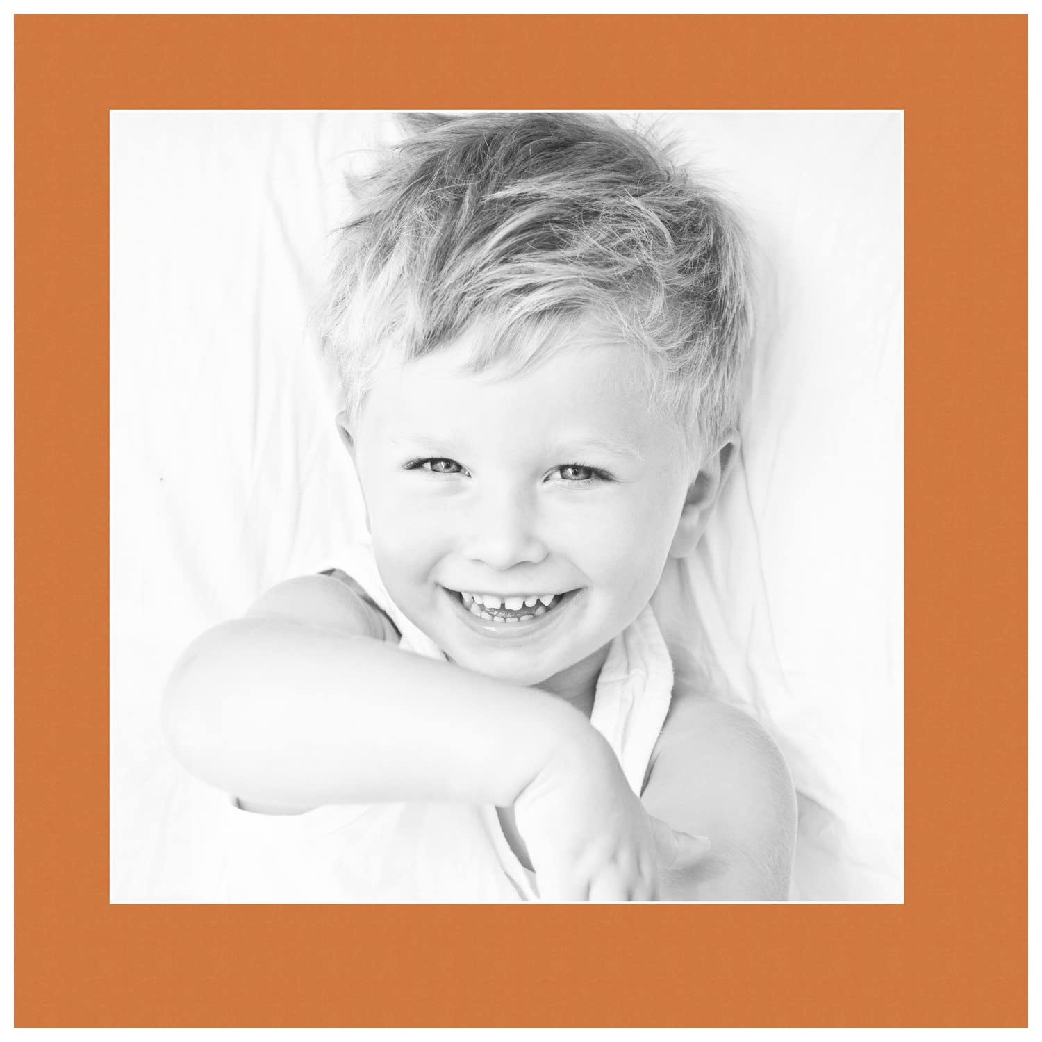 14x14 Tangerine / Octoberfest Custom Mat for Picture Frame with 10x10 opening size (Mat Only, Frame NOT Included)