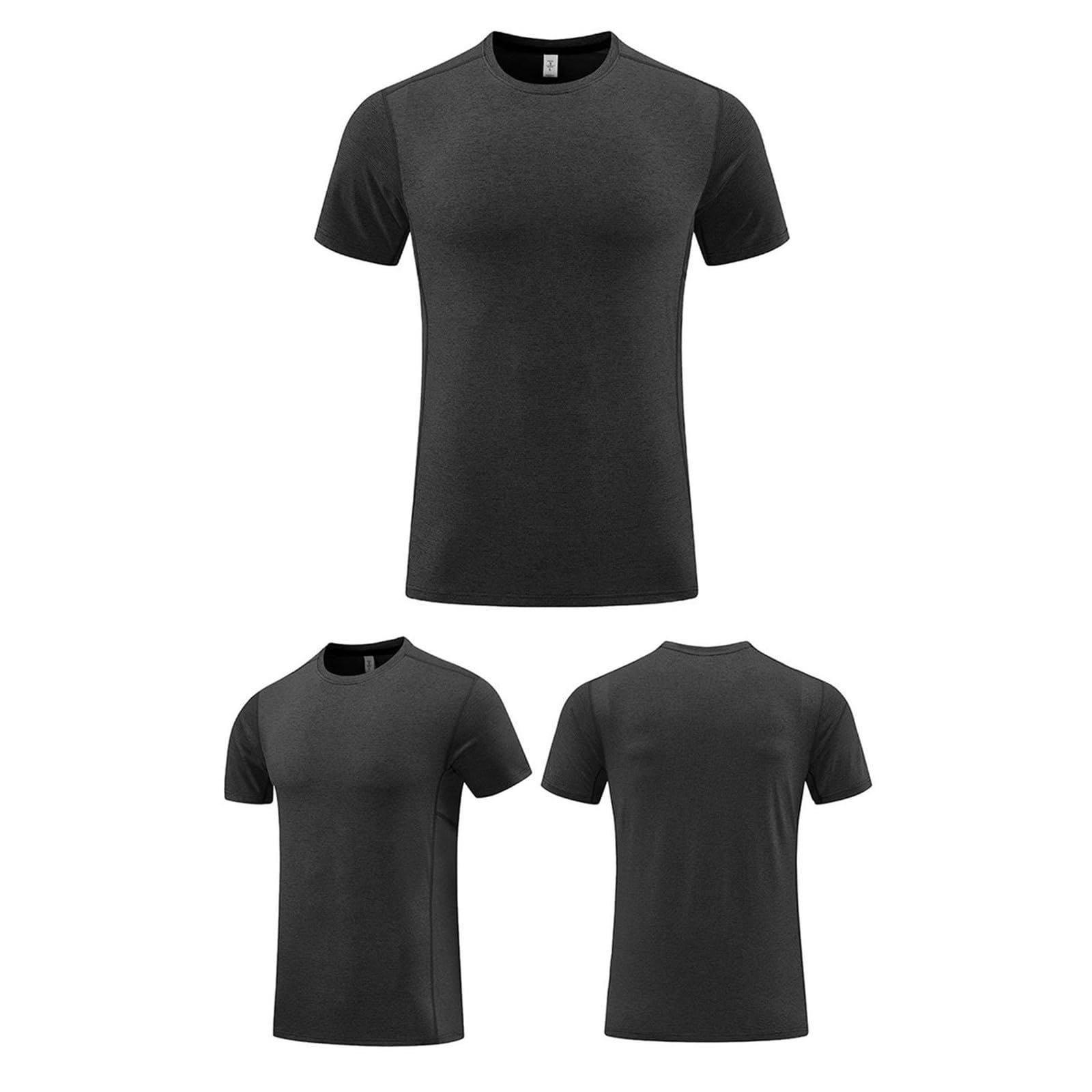 Męskie T-shirty Męska Szybkoschnąca Koszulka Fitness - Letnia Oddychająca Koszulka Z Okrągłym Dekoltem Z Krótkim Rękawem Do Biegania Sportów
