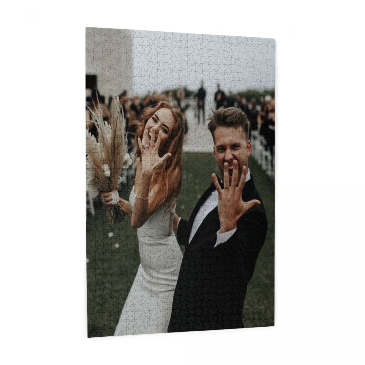 Custom Jigsaw Puzzles from Photo 300/500/1000 Pieces, Personalized Wooden Puzzle Gifts for Family Wedding Pet, Add Your Own Image Picture Name,