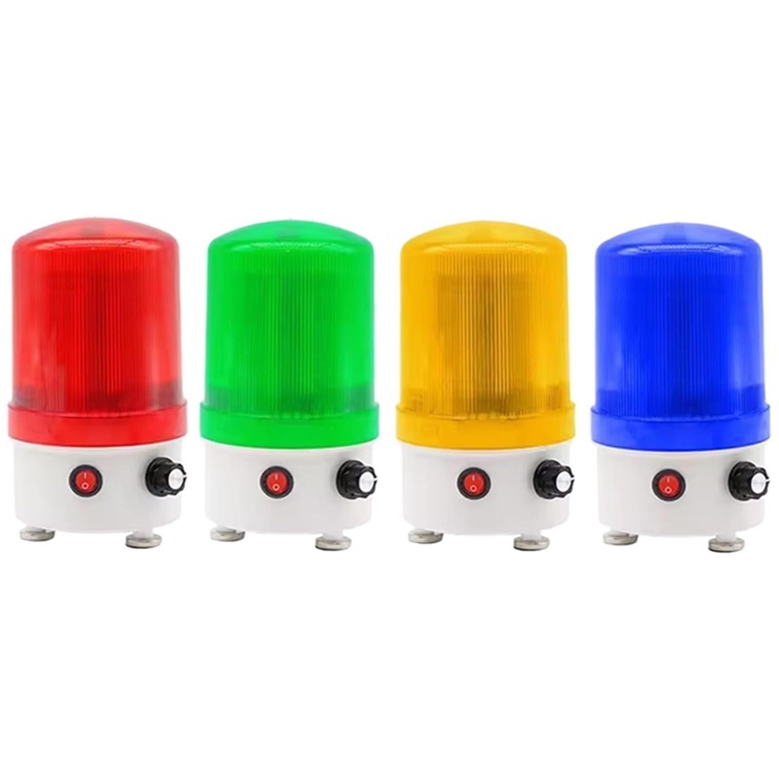 Feu d'avertissement rotatif lumineux et sonore à LED 12V rouge pour automatismes