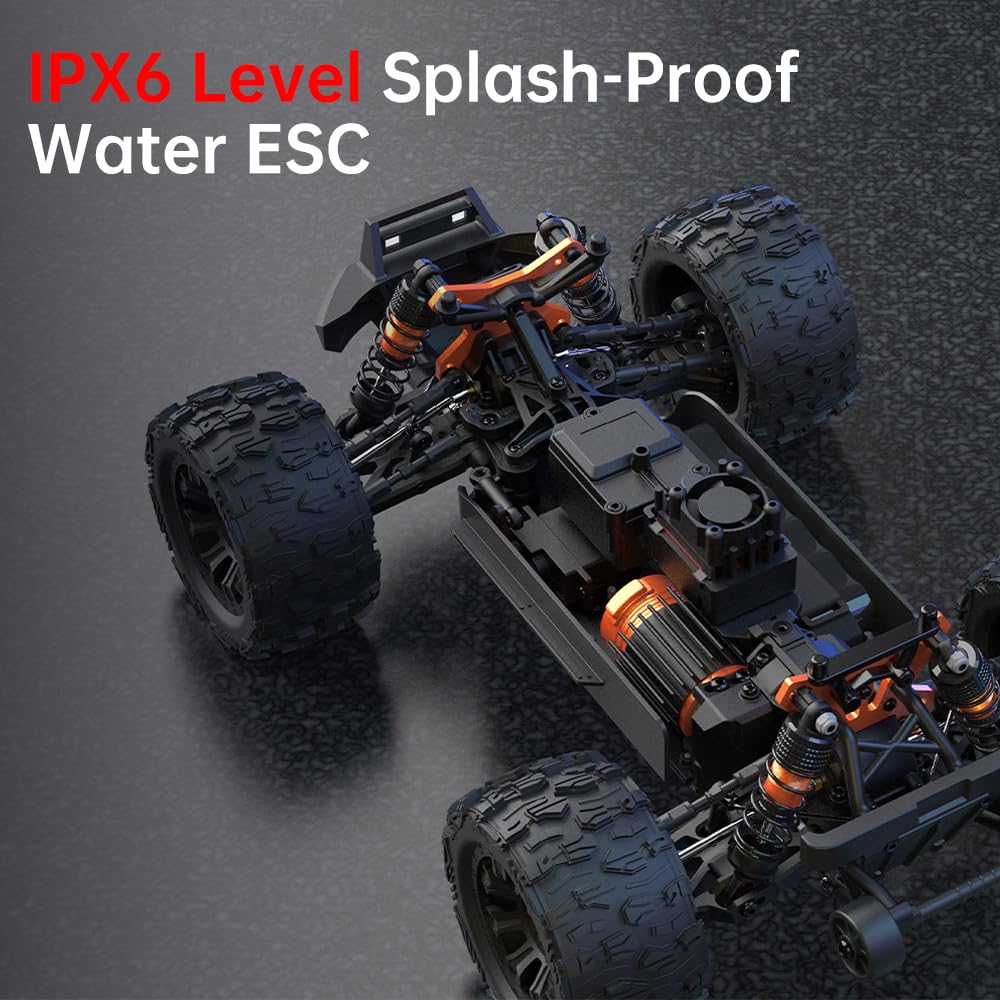 Auto radiocomandata 1/14 per adulti, velocità massima 100 km/h, motore senza spazzole 3S RC Car ad alta velocità Offroad Drift Auto da corsa, 4WD Off Road Race Buggy, 3 batterie (blu)