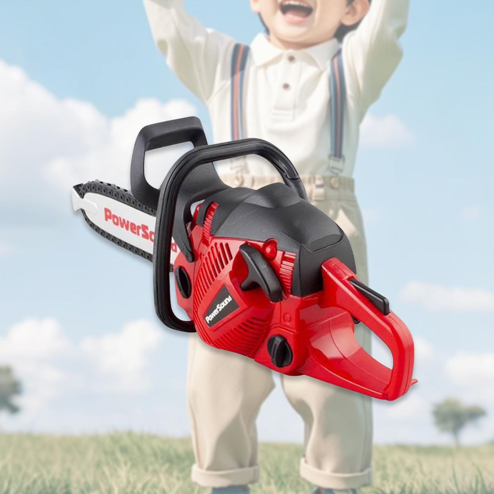 Tronçonneuse Jouet Réaliste Pour Enfants - Outil De Jardin Jeu De Rôle - Matière PP Robuste - Taille 37 Cm - À Partir De 3 Ans