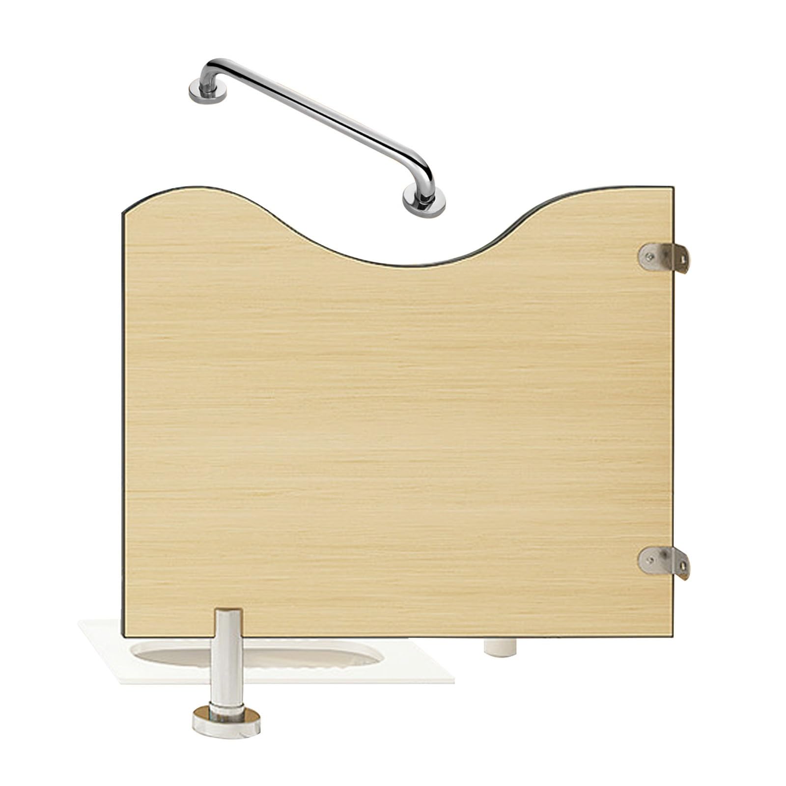 Mampara divisoria Impermeable para urinario Comercial de 23,6 x 23,6 Pulgadas, para Montaje en Suelo, con Accesorios de Acero Inoxidable, Ideal para el hogar, restaurantes, hoteles