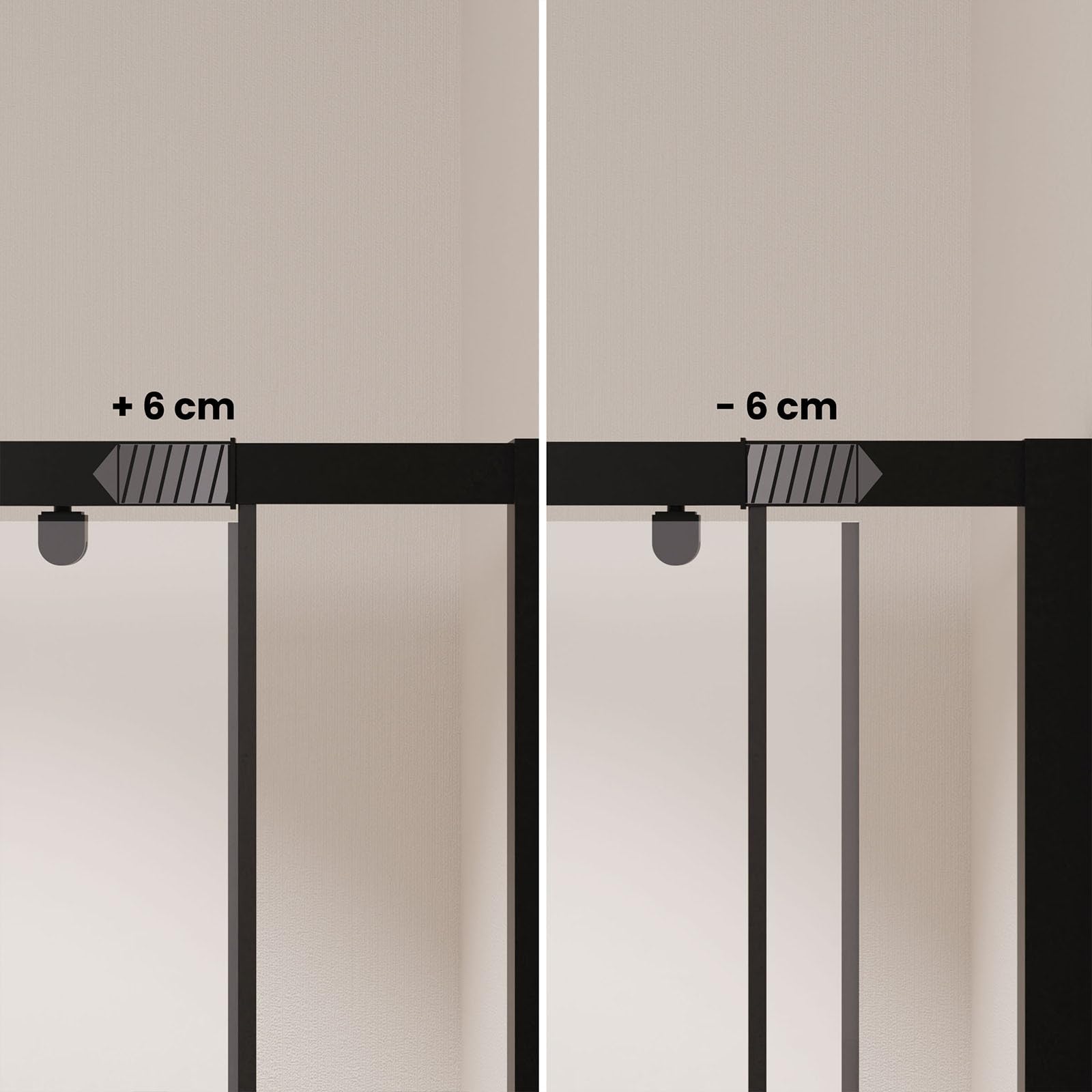 Porte de douche coulissante Noir 120x185cm - Extensible de 112.5 à 126.5 cm - BLACK SLIDE 120