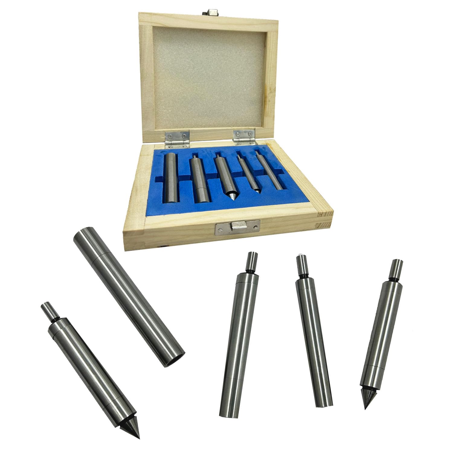 MachEl 5-Piece Edge Finders Set - Hardened Tool Steel, Imperial Standard