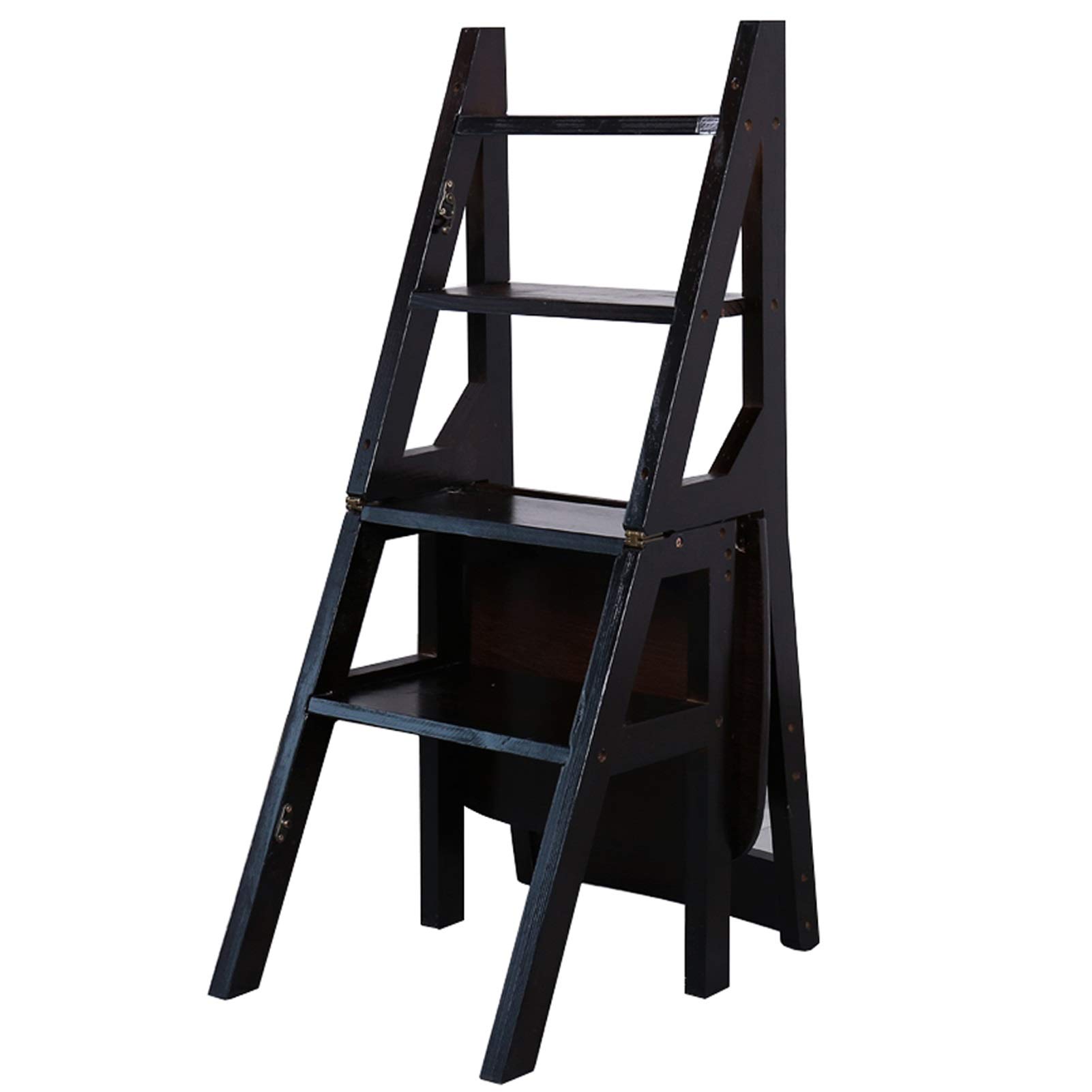 Buy ZYQYMX Wooden Folding Step Ladder Chair, Foldable Ladder Step Stool