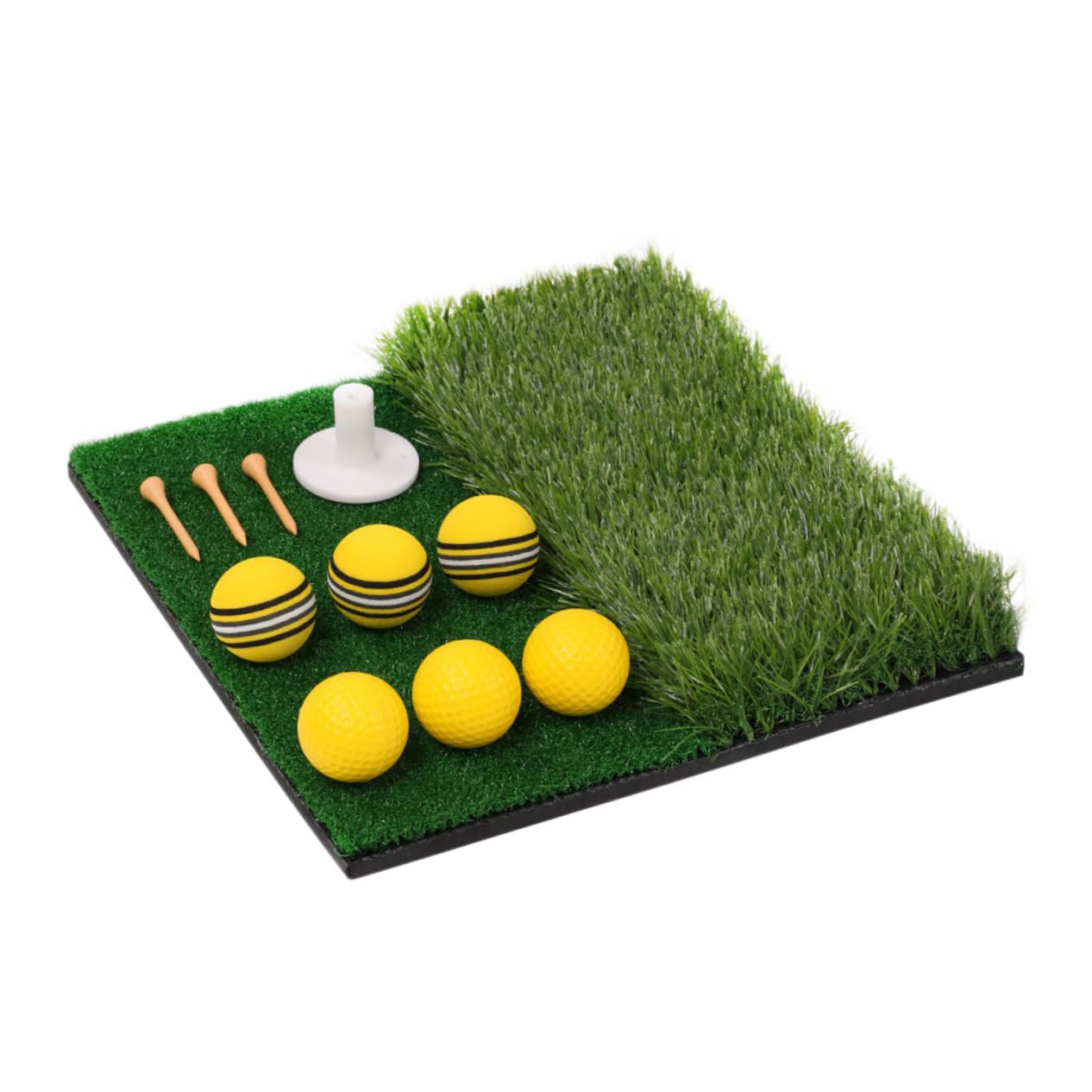 GRIRIW 1Set Golfing Practice Mat Portable Indoor Home Hitting Mat with True Turf Surface for Driving Chipping and Putting Practice for Conditions