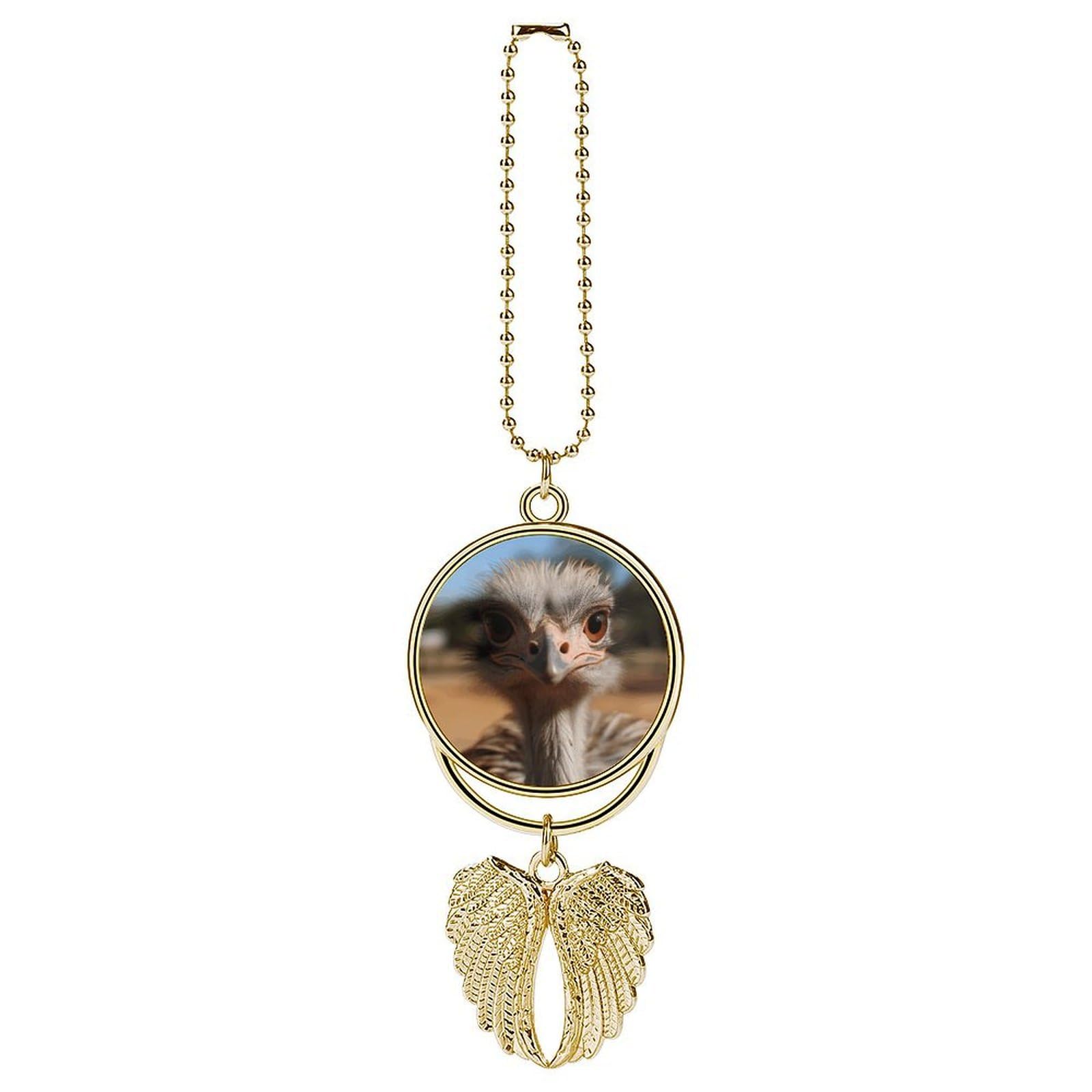 Cute Ostrich Car Pendant Rear View Mirror Hanging Ornament Auto Metal Charm for Aesthetic Interior Decor. Lucky Car Accessories Cute Funny Hanging Decor for Car Truck