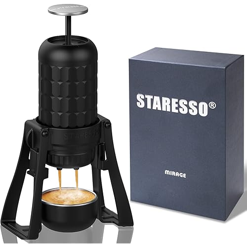 STARESSO Plus Portable Coffee Maker,Travel Espresso Maker Pro-level Specialty Coffee Machine Manually Operated Espresso Machine Travel Gadgets Perfect for Home&Kitchen,Travel,Camping,Hiking