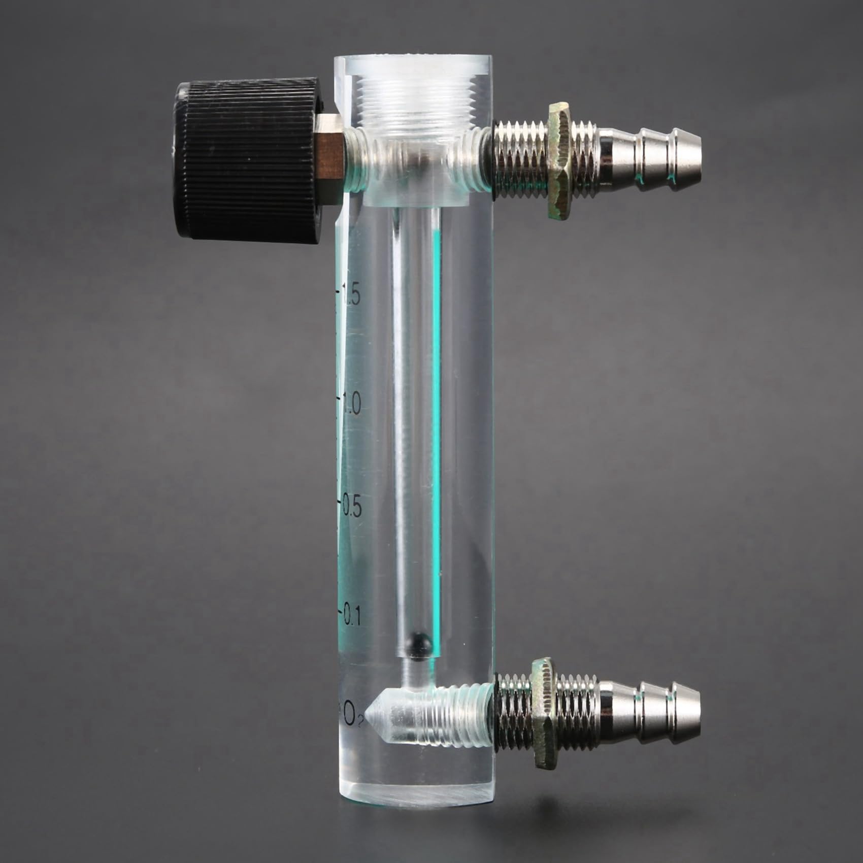 10X 0.1-1.5Lpm 1.5L Misuratore di Misuratore di Ossigeno Flussometro con Valvola di Regolazione per Ossigeno Air Gas