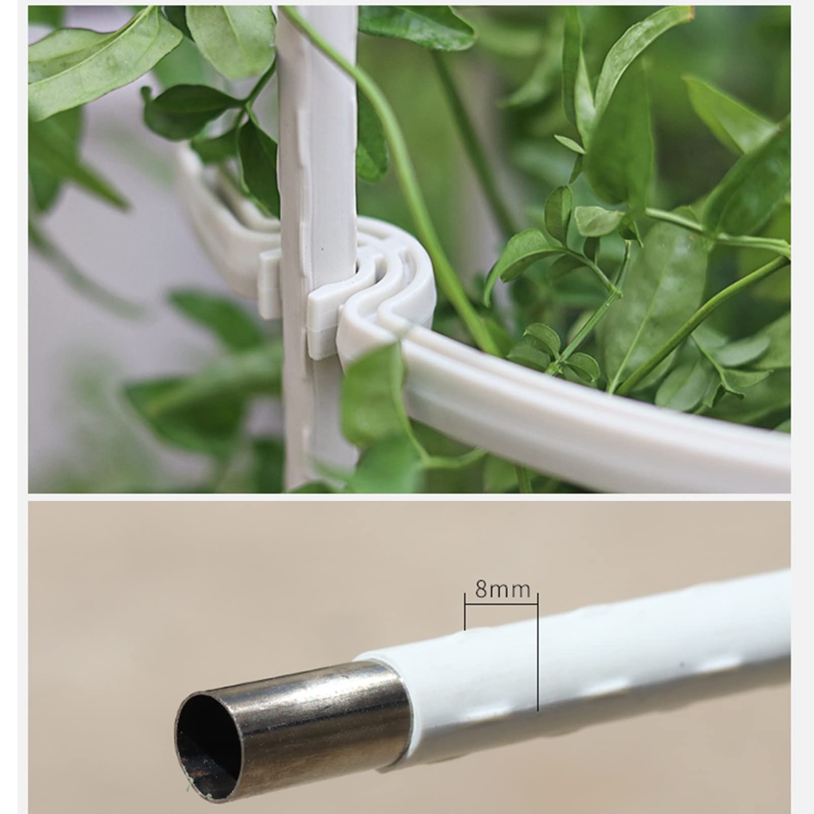 Obélisque de Jardin pour Plantes grimpantes, Tuteur métallique for tomates, rosiers et Fleurs, tuteur Vertical(D20xH90cm)