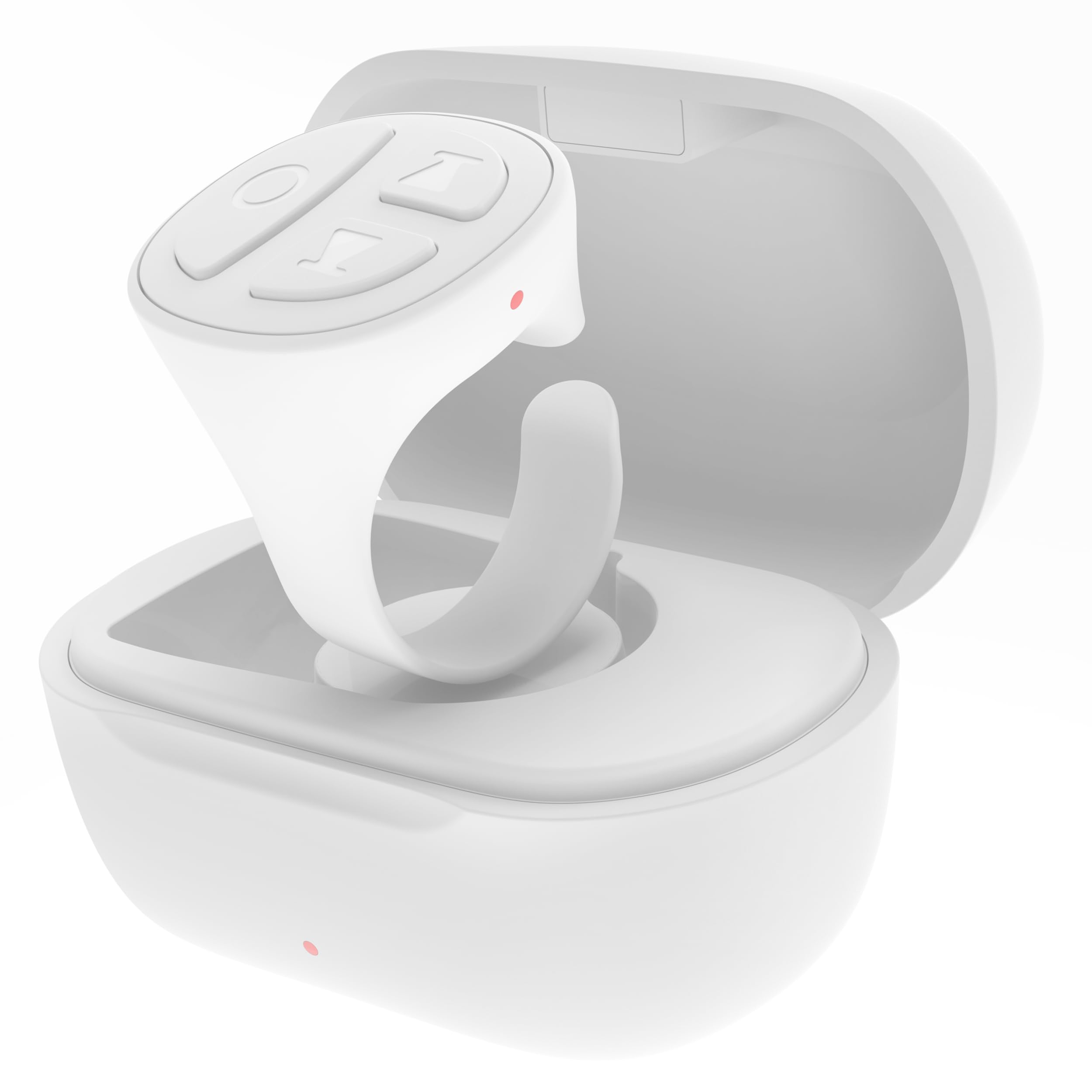 STDFORU Auto Clicker for TikTok Live Scrolling Ring Bluetooth Remote Control for TIK Tok Scrolling Ring for iPhone iPad Android Kindle App Page Turner Remote(White)