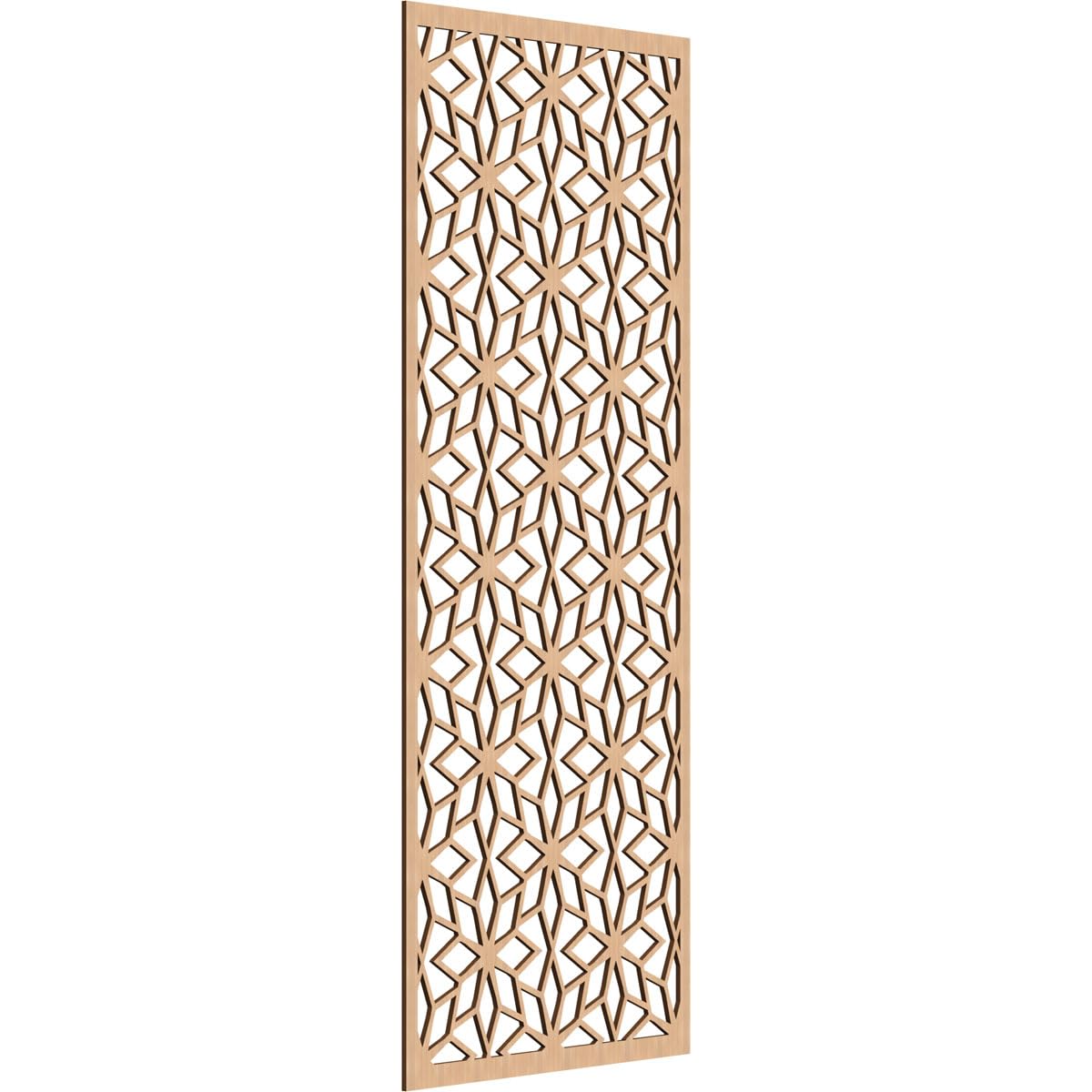 Lake Decorative Pierced Fretwork Wood Wall Panels, 33 3/8"W x 84 3/8"H x 3/8"T, Hickory