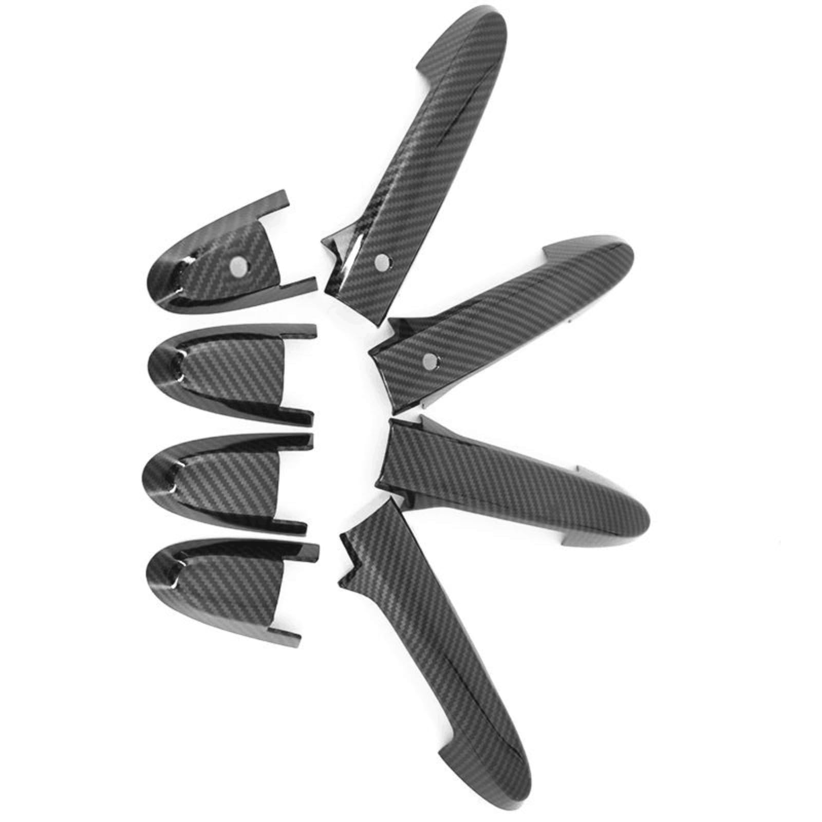 Rénover poignée rayée Honda City : couverture carbone 2 boutons chrome