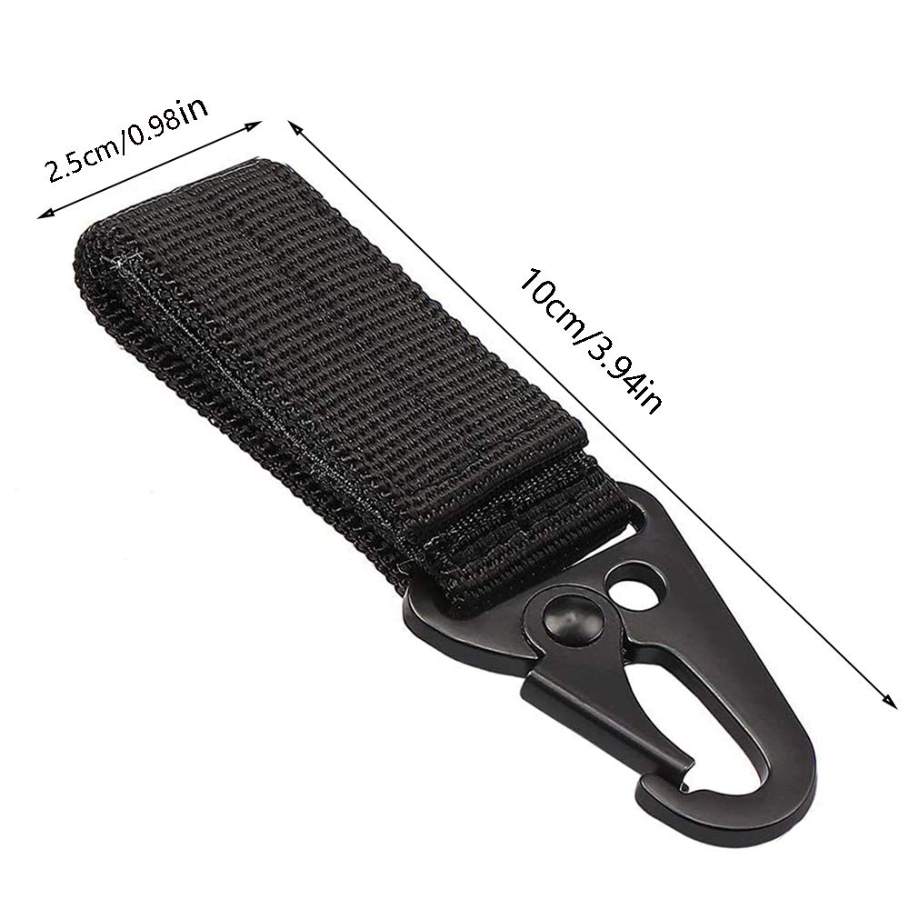 Escursionismo da campeggio all'aperto Girevole Molle Tattico Nastro di nylon Zaino Portachiavi Triangolo Zaino Marsupio Chiusura con gancio Fibbia  15