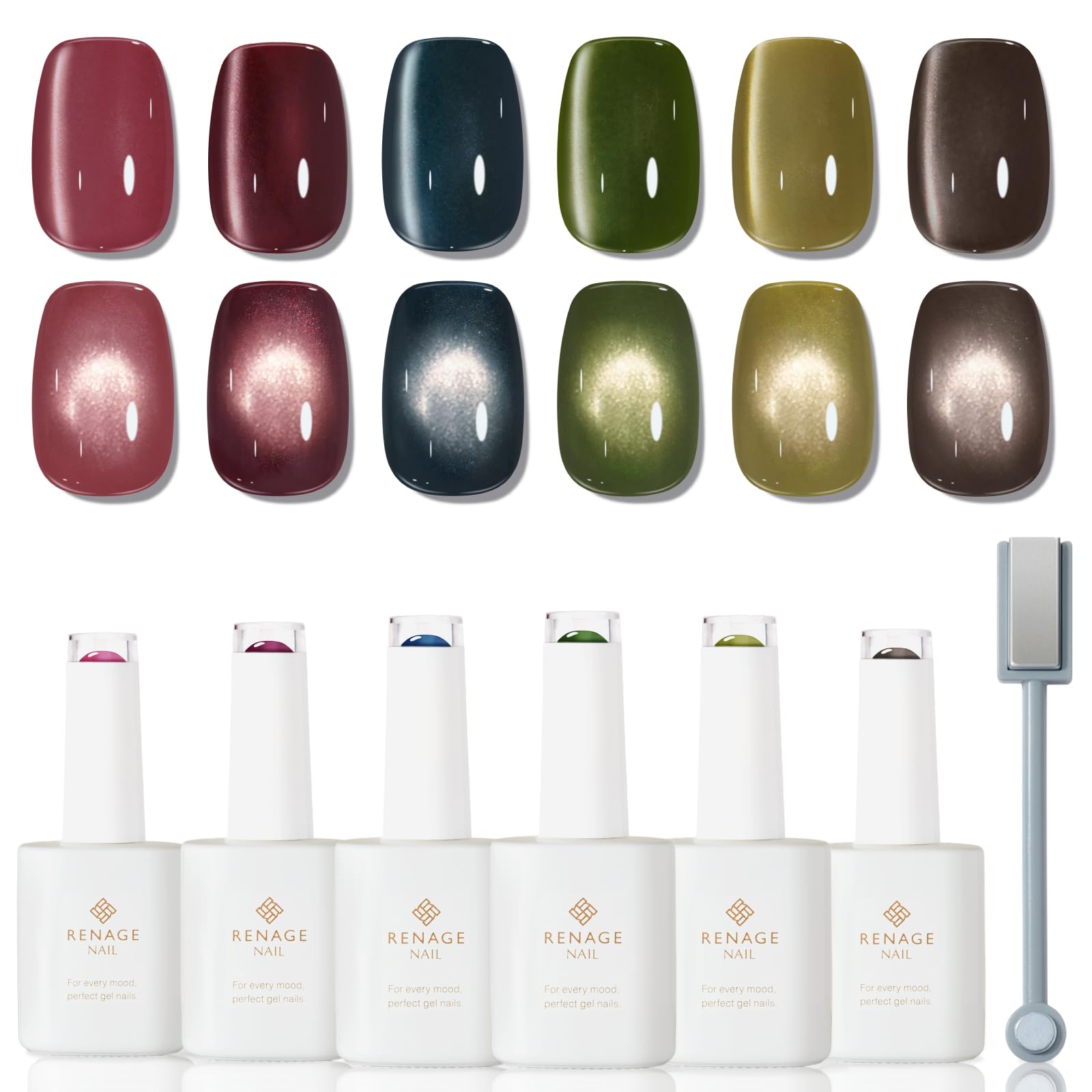 マグネットネイル ジェルネイル 6色セット カラーマグネット 15ml HEMA…