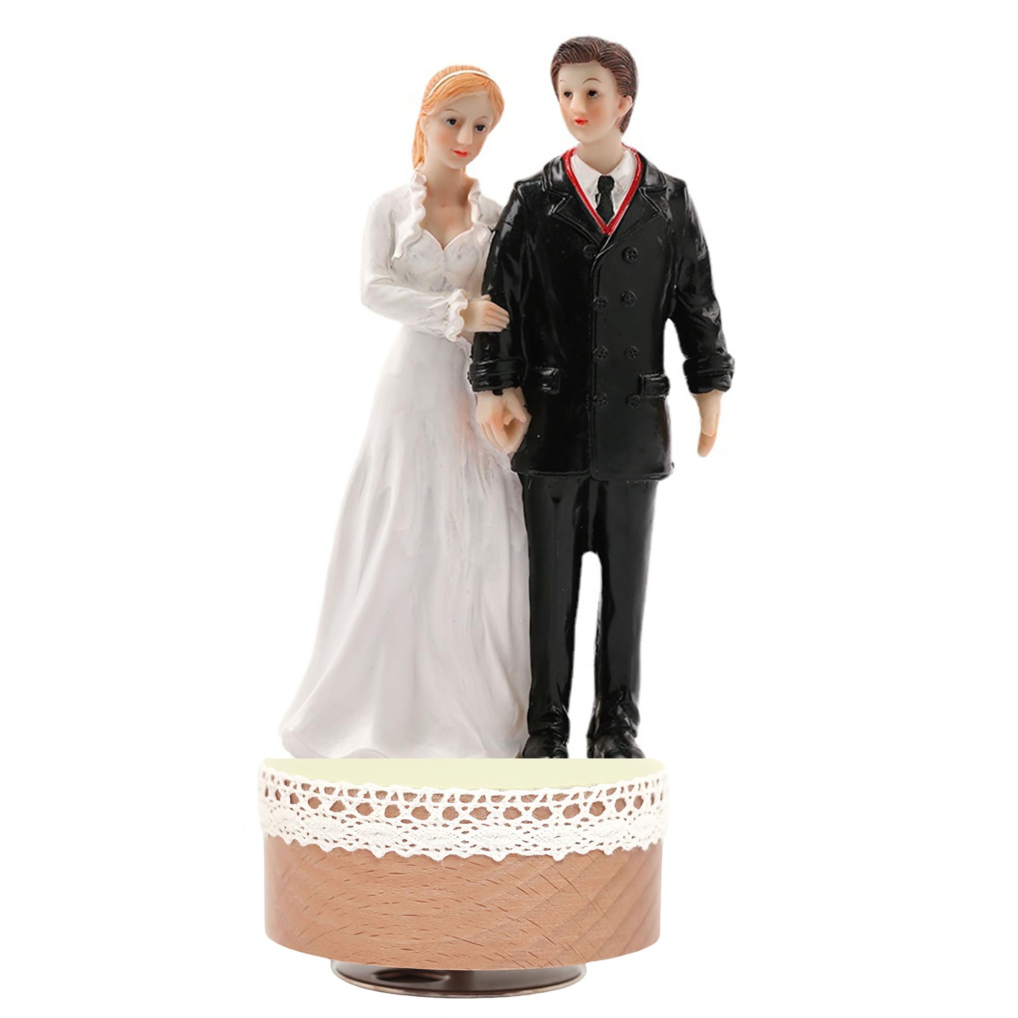 Spieluhr zum Jahrestag, "Mr & Mrs", drehbar, für Braut und Bräutigam, Musikmelodie, Geschenk für Hochzeitsempfang, Verlobung, Valentinstag, Brautparty
