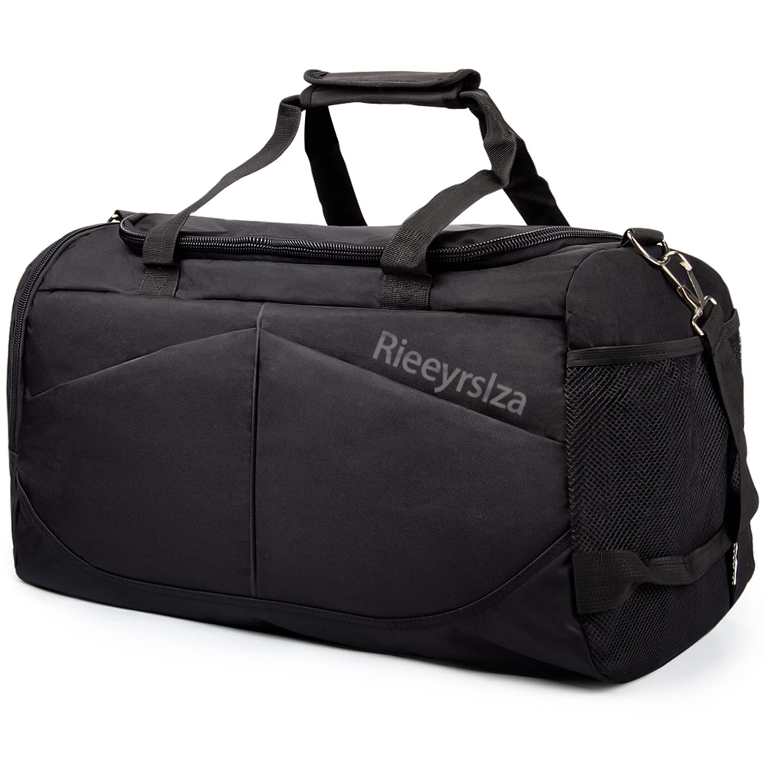 Sac de Sport 40L avec Compartiment Chaussures – Waterproof, Multiusage, à Bandoulière ou Fourre-Tout (Noir o2)