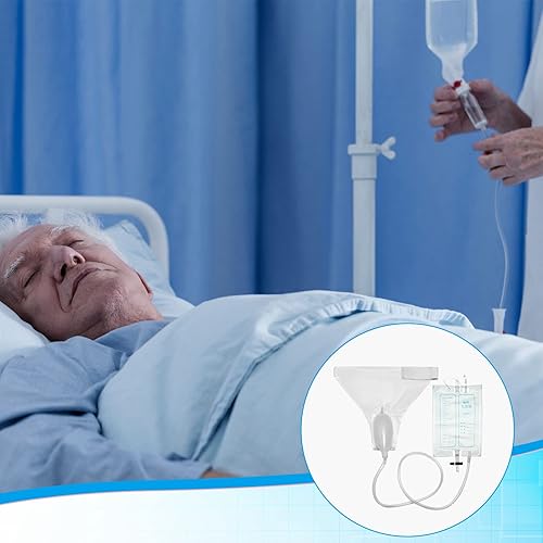 Miniatura 6 de Geiserailie 3 piezas de urinarios para hombres, kit de incontinencia urinaria, bolsa de recogida de orina de silicona reutilizable, portátil,