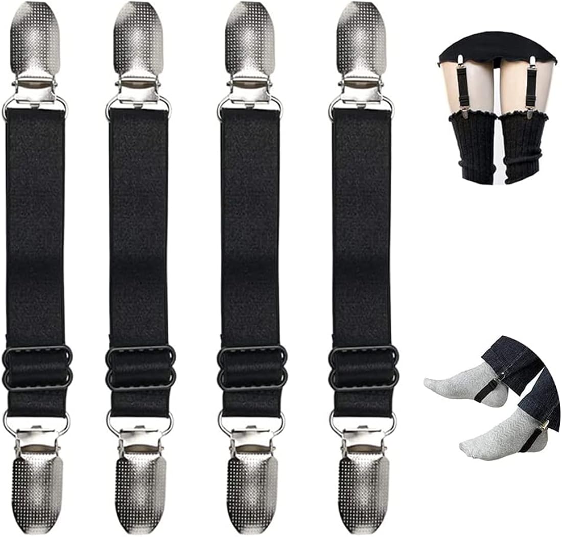 Elastic Thigh High Garter Suspenders Jeans Pant Boot Leg
