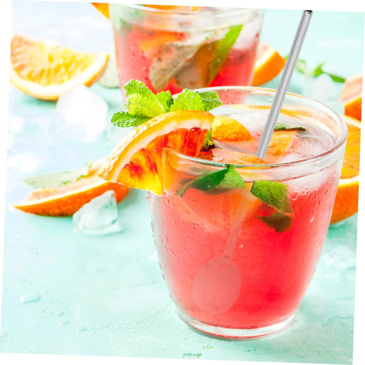 CIYODO 7pcs Stainless Steel Straw Spoon Stir Spoon Cocktail Stirring Spoons Tea Coffee Drinking Straw Coffee Stirring Straws Stainless Straws Reusable Bar Spoon Straw Mixing Spoons Silver