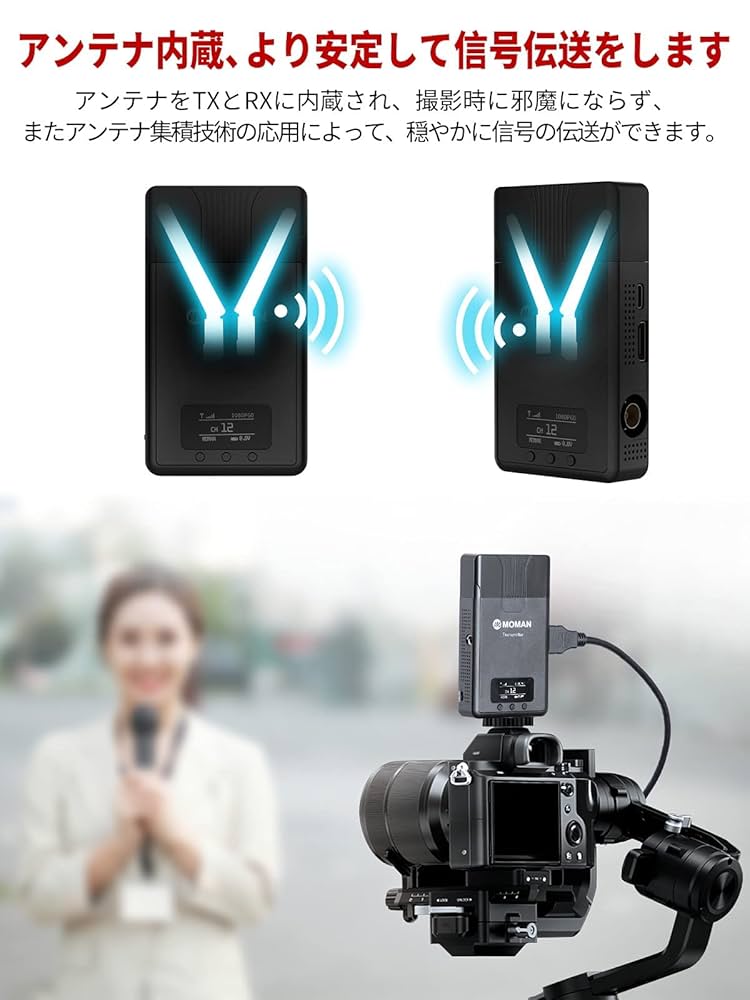 MOMAN Matrix 600 ワイヤレスHDMI伝送 Amazon.com: Wireless Transmission System, Moman Matrix 600