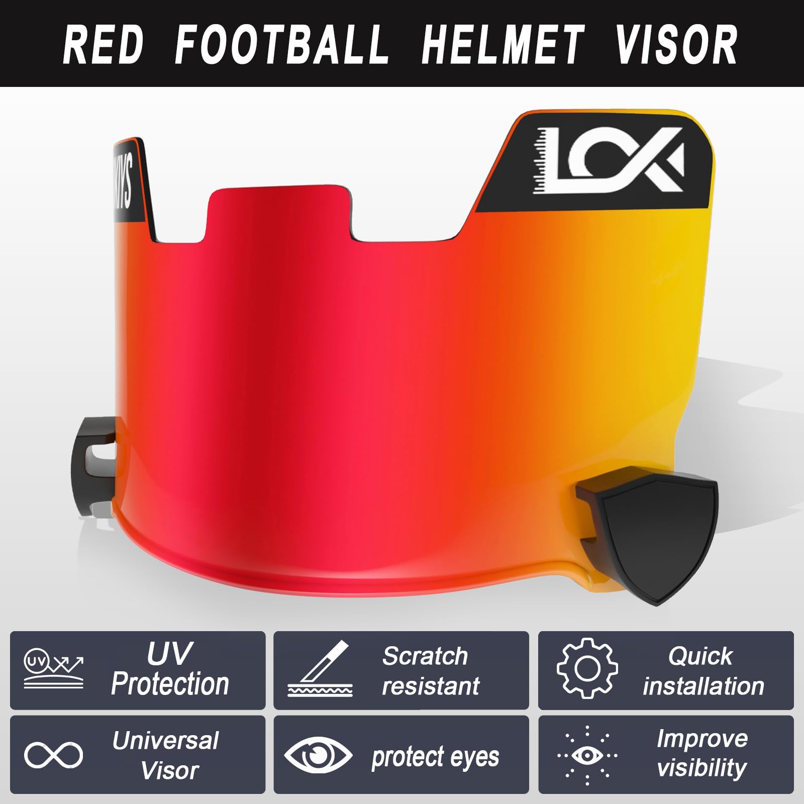 Football Visor - for Youth Football Helmets & Adult Football Helmets