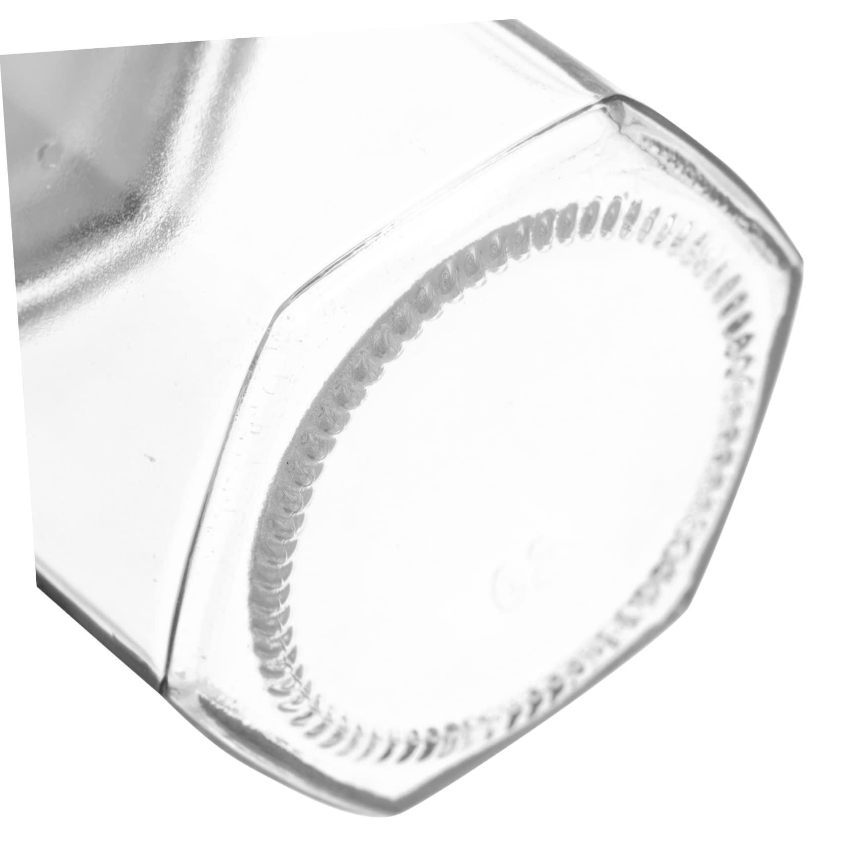 BRIGHTFUFU 4pcs Transparent Glass with Lid Honey Dispenser Easy Clean Kitchen Storage Food Grade Container