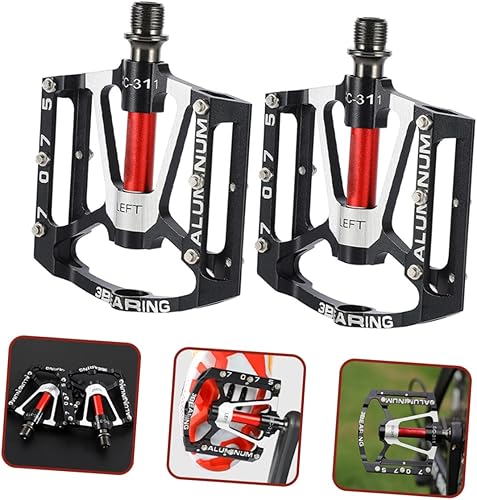 Miniatura 3 de Yardwe 3 Pairs Bicycle Pedal Bike Pedal MTB Flat Platform Cycling Pedal Cleats Pedal Bike Shoes Cleats Footrest Bike Accesories Bike Cleats Platform