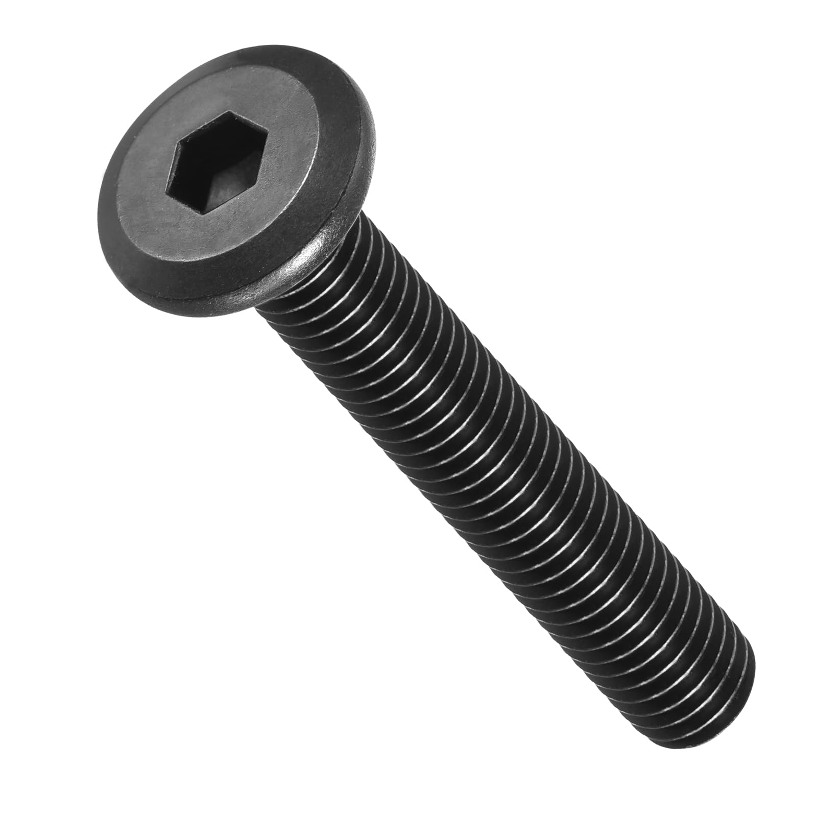 METALLIXITY Flat Head Hex Socket Cap Screws Bolts(M8-1.25x50) 10Pcs, Steel Hex Socket Furniture Bolts Screws - for Furniture Woodworking Project, Black โ image 1