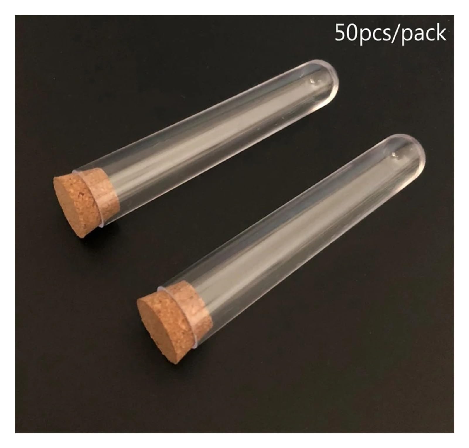50 szt./opakowanie 18 x 105 mm plastikowa probówka z korkiem w kształcie litery U dolne laboratorium puste pachnące tubki do herbaty upominki ślubne