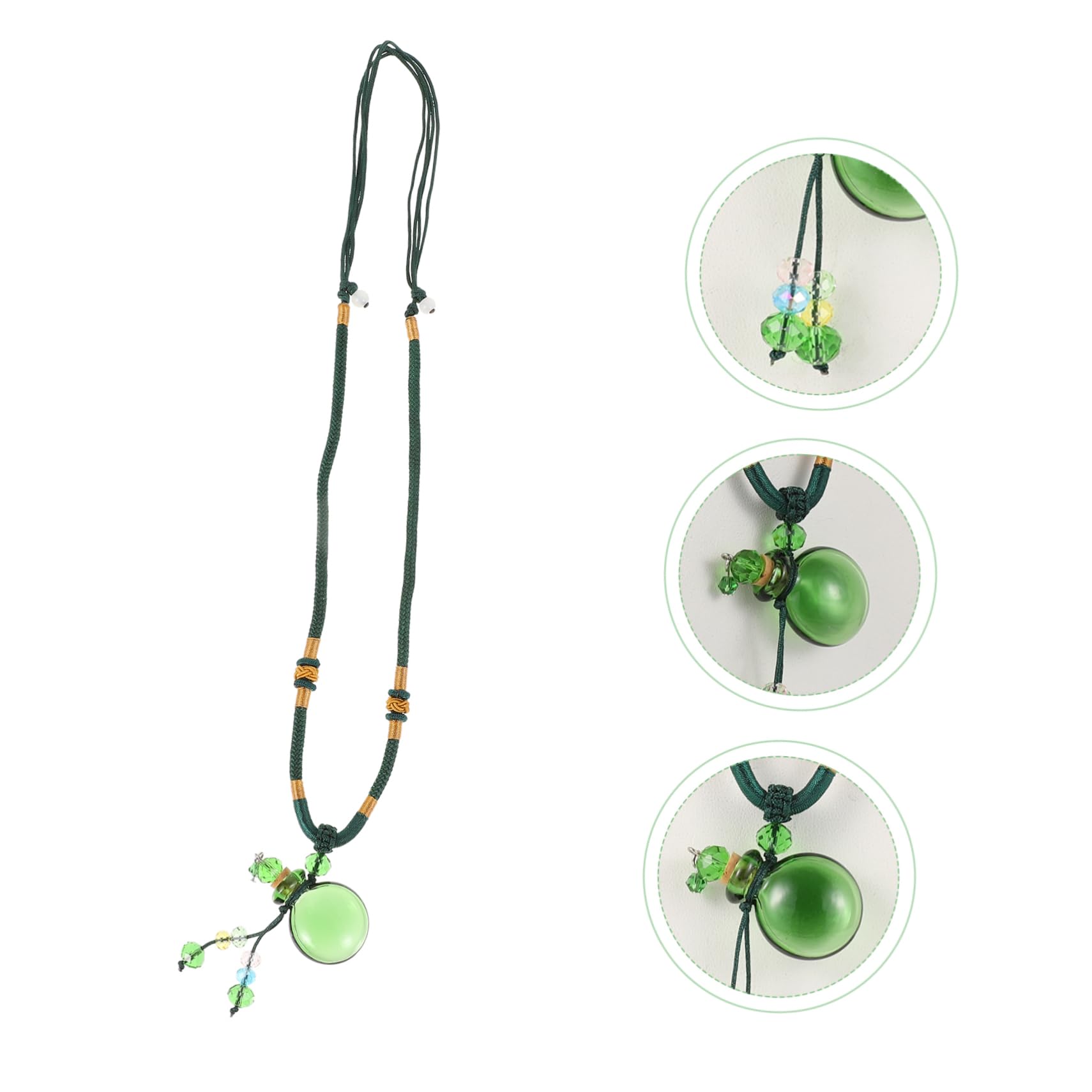 LIFKOME collana bottiglia di olio essenziale ciondolo per collana di oli essenziali catena del medaglione del profumo contenitori collana decorativa per aromaterapia bicchiere