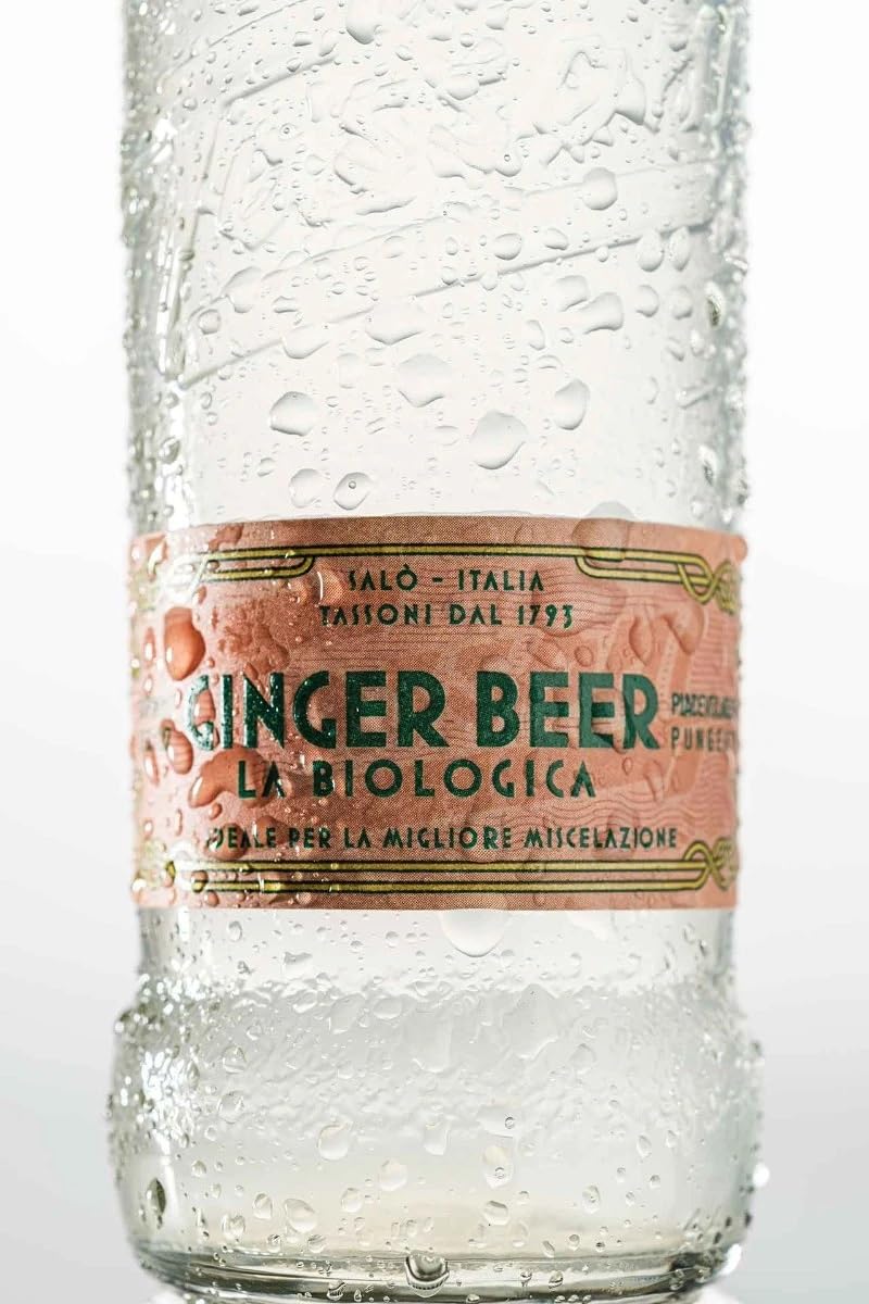 Tassoni Ginger Beer 4 x 180 ml Italian Gourmet Polpa 400g