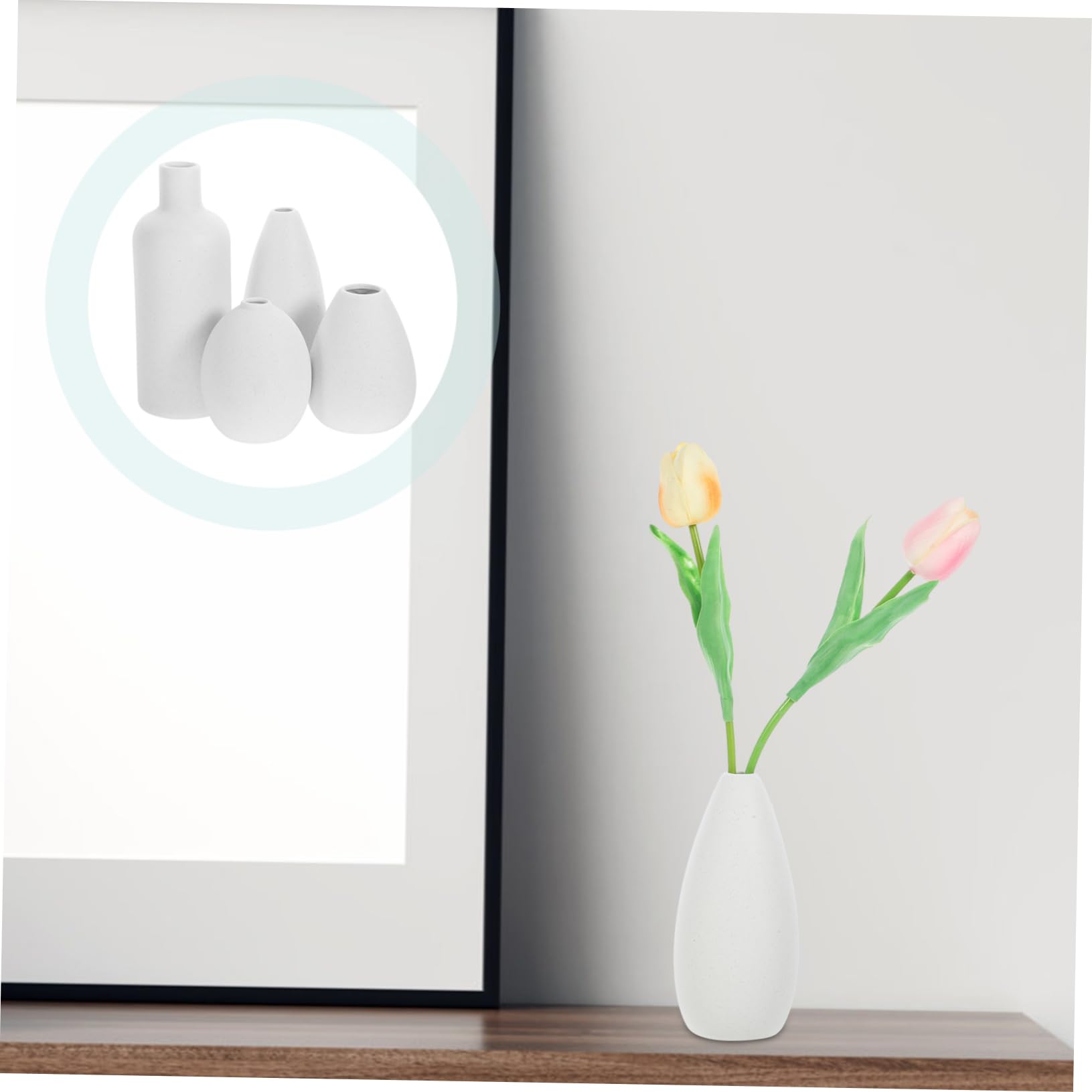 TOPBATHY 4pezzi Vasi in Ceramica Per Fiori Vasi Decorativi Per Composizioni Floreali Secche Da Tavolo Per Pranzo Per Libreria