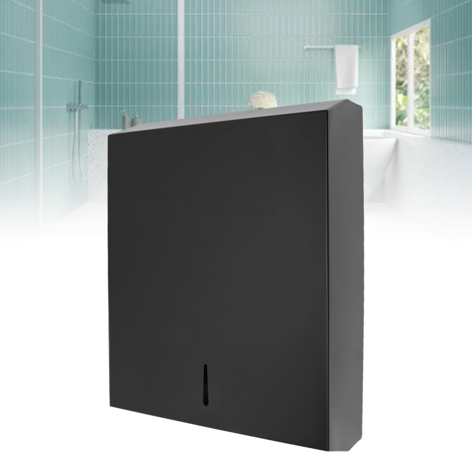 Dispenser di Asciugamani di Carta Senza Perforazione Elegante Contenitore per Fazzoletti Multifunzionale Montato a Parete Durevole in Acciaio Inossidabile per Cucina (#3)