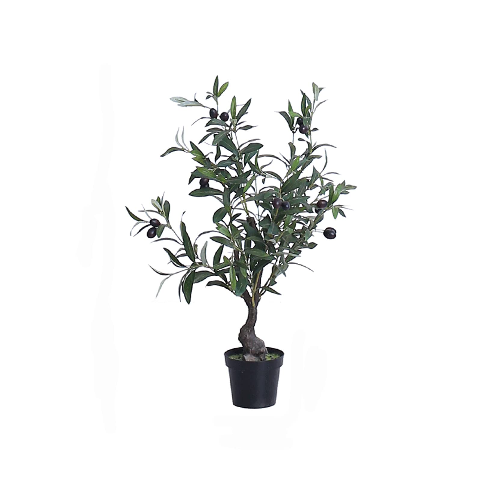 Sztuczne Bonsai 25,6 Cala Sztuczne Drzewo, Sztuczne Drzewo Oliwne Owoce Rośliny Jedwabne Liście Oliwne Dekoracje Do Domu Ogród Biuro Ślub Zieleń Dekoracje Do Domu Biuro