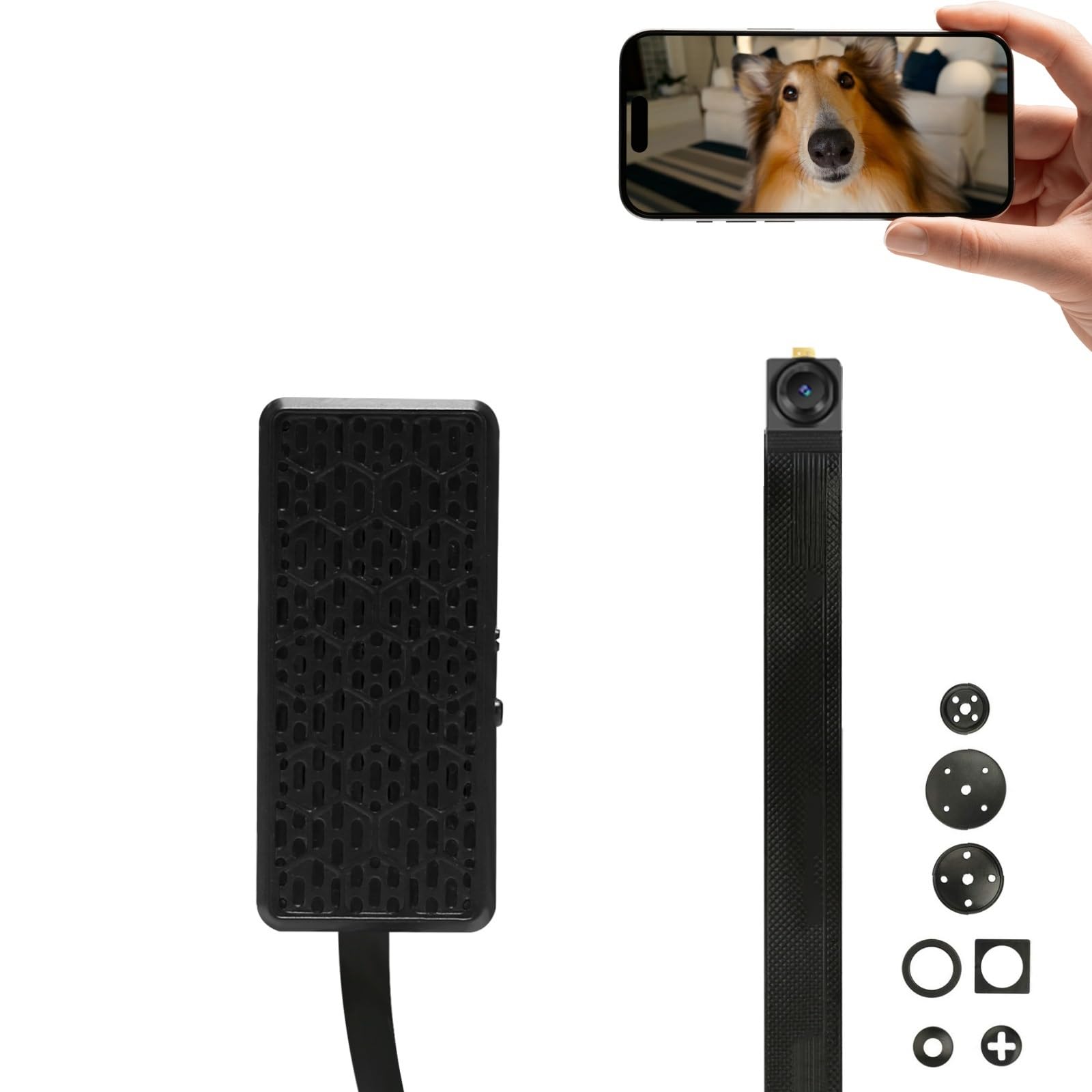 WIWACAM MW5L Camara Espia 2K Ultra HD WiFi, Camara para Ver En El Movil, Batería de 800 mAh, Interior Mini Cámaras, Detección de Movimiento, Soporte para Tarjeta MicroSD (Sin Visión Nocturna)