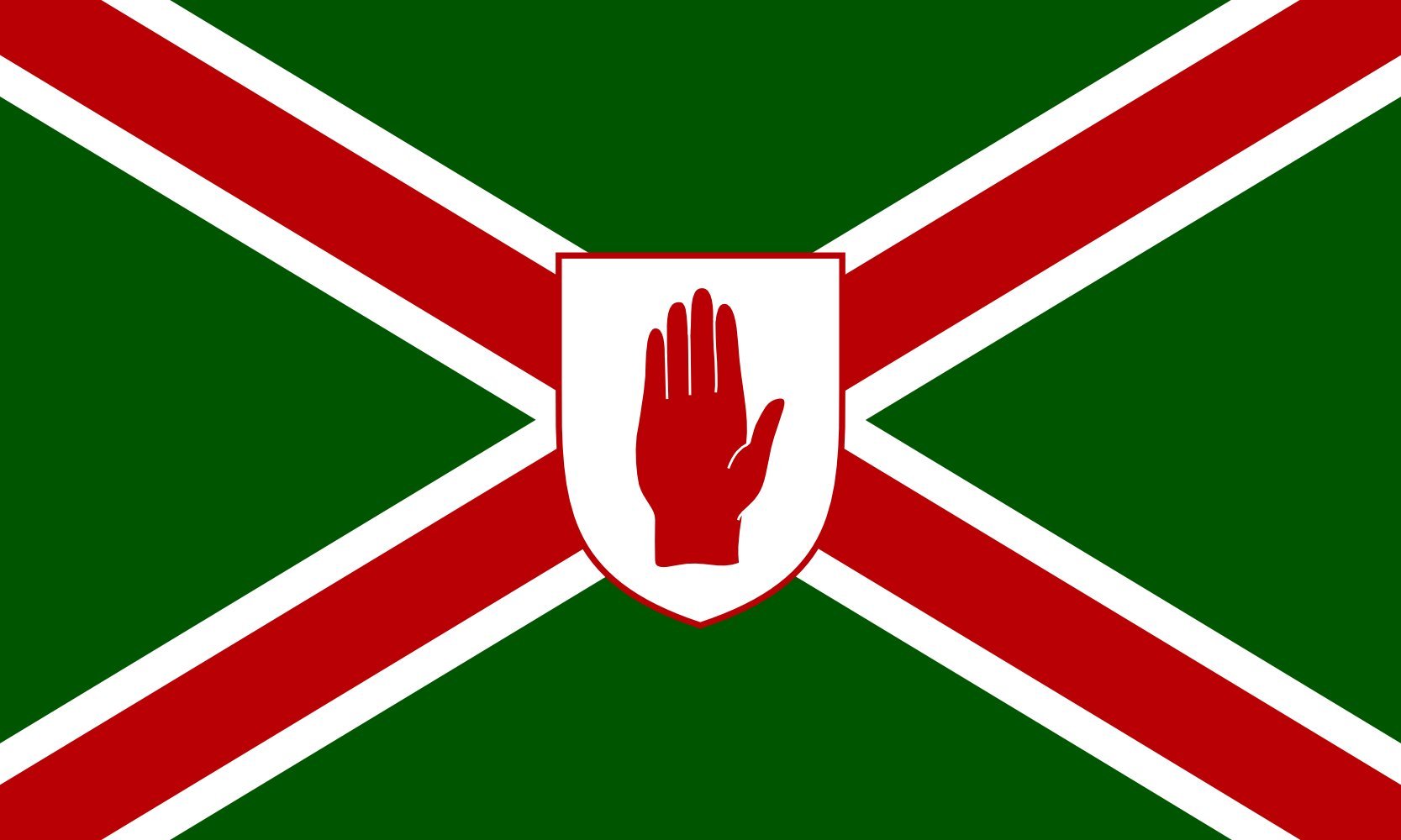Drapeau United Northern Ireland Shield grand format paysage pour décoration de salle
