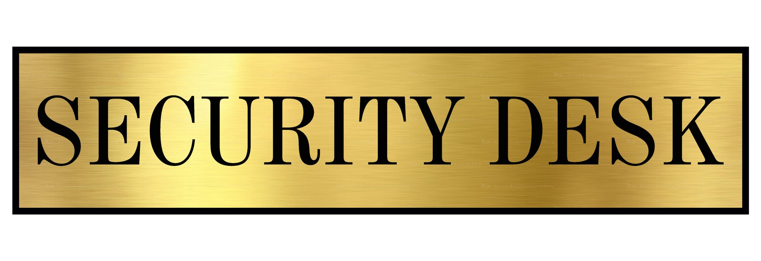 Gugan's Security Desk Self Adhesive Acrylic Signage Signboard for Office, Hospitals, Colleges, Store, School, Hotel, Restaurant, GYM & More | Color - Gold & Black, 12x3 Inch | Engraved Acrylic Sheet Sticker