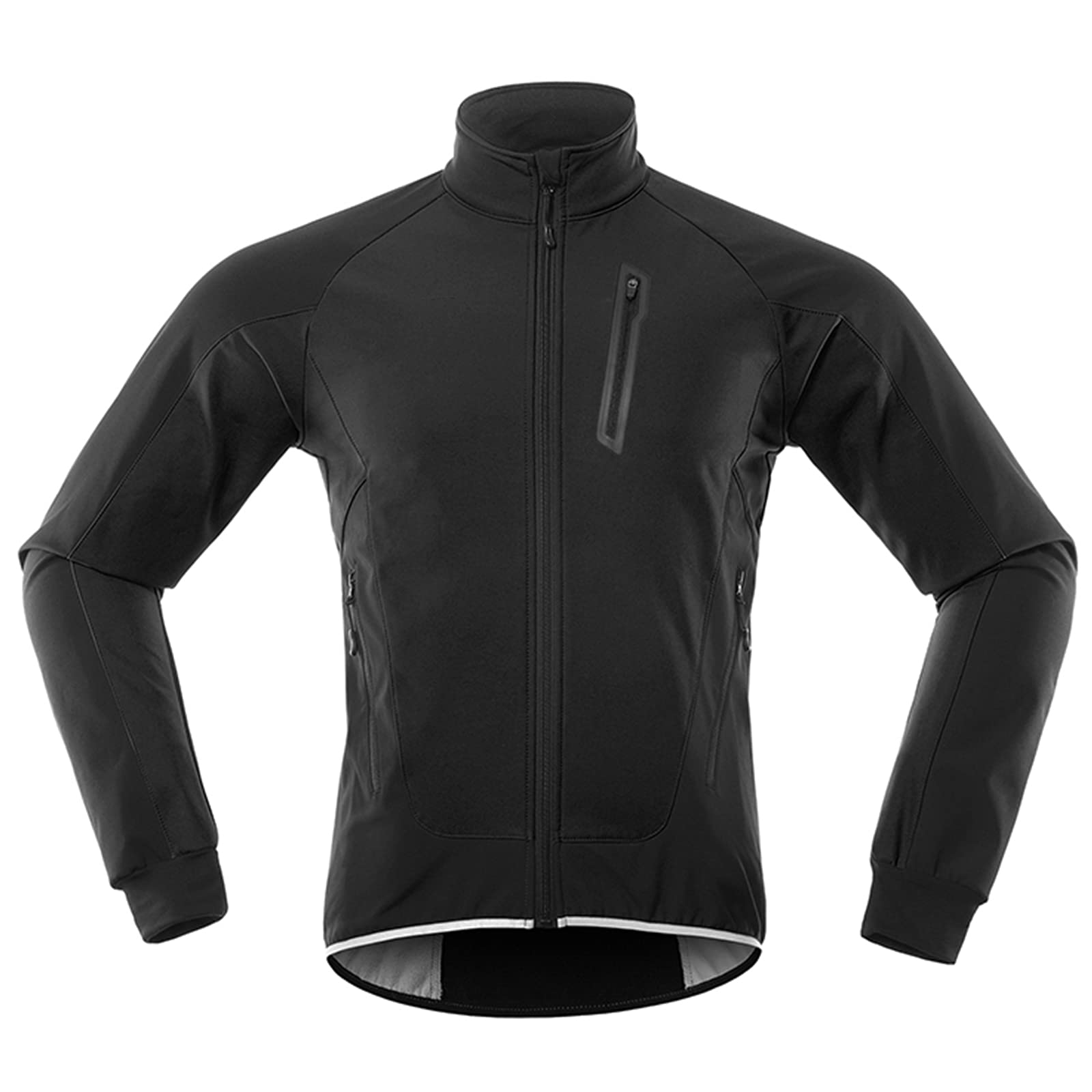 Chaqueta de Ciclismo de Invierno Abrigo de Lana Térmica Impermeable para Hombre Chaquetas de Alta Visibilidad Transpirables a Prueba de Viento